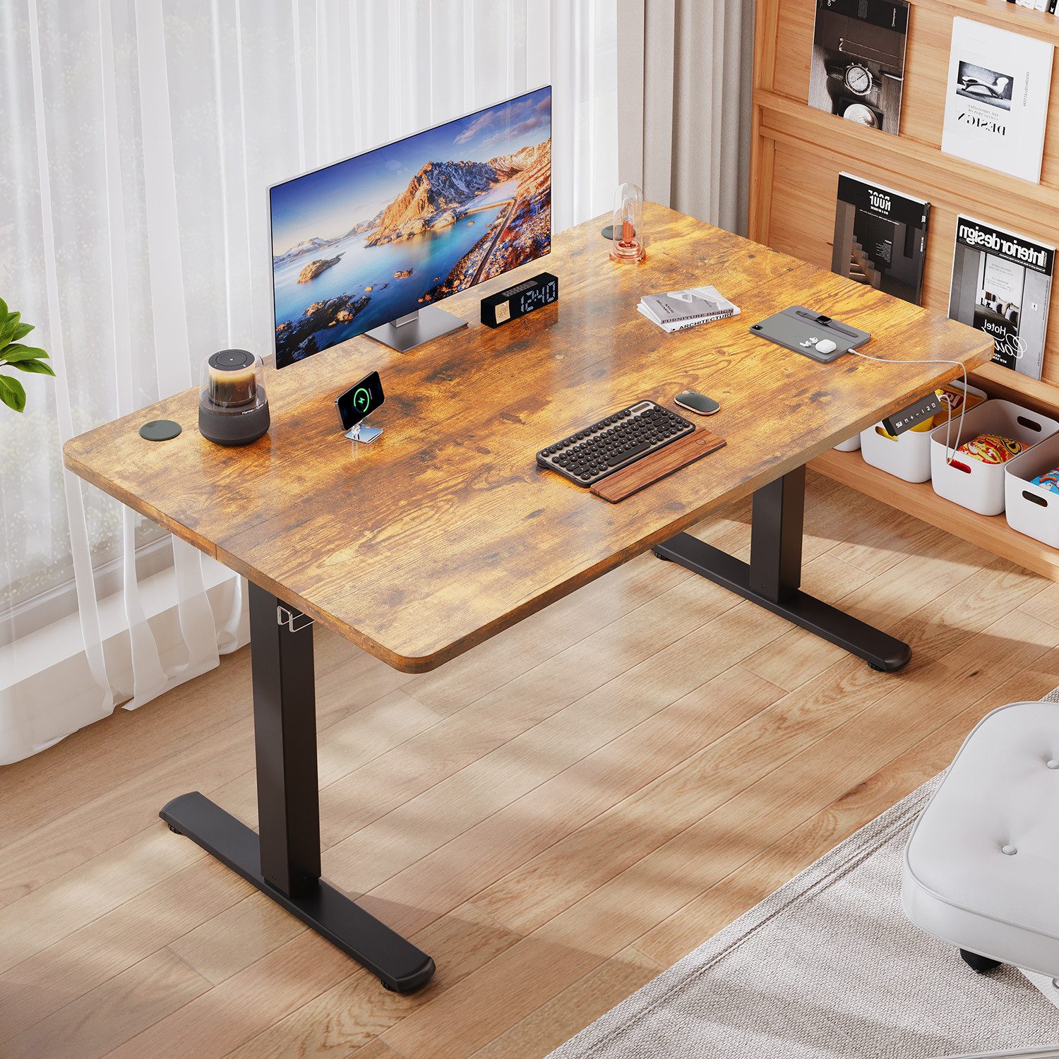 HOMALL Schreibtisch Höhenverstellbarer mit Gedächtnissteuerung, 110/120/140 günstig online kaufen