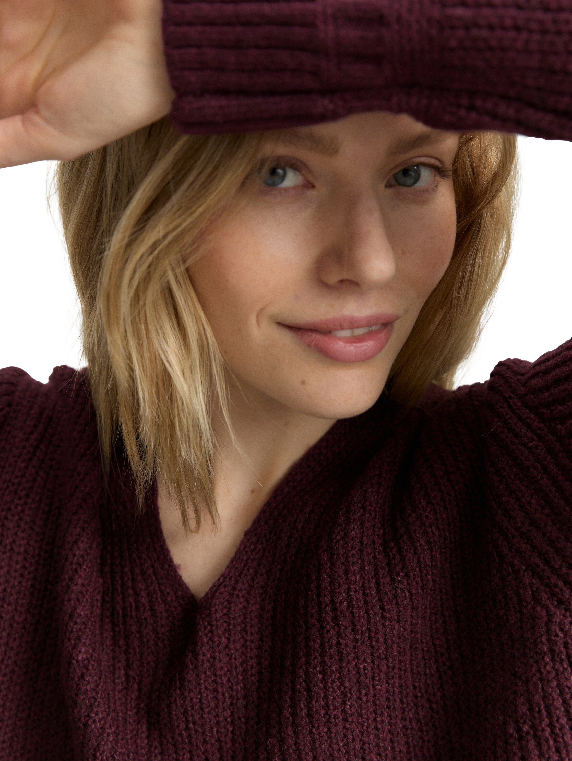 TOM TAILOR Strickpullover mit Rippstruktur