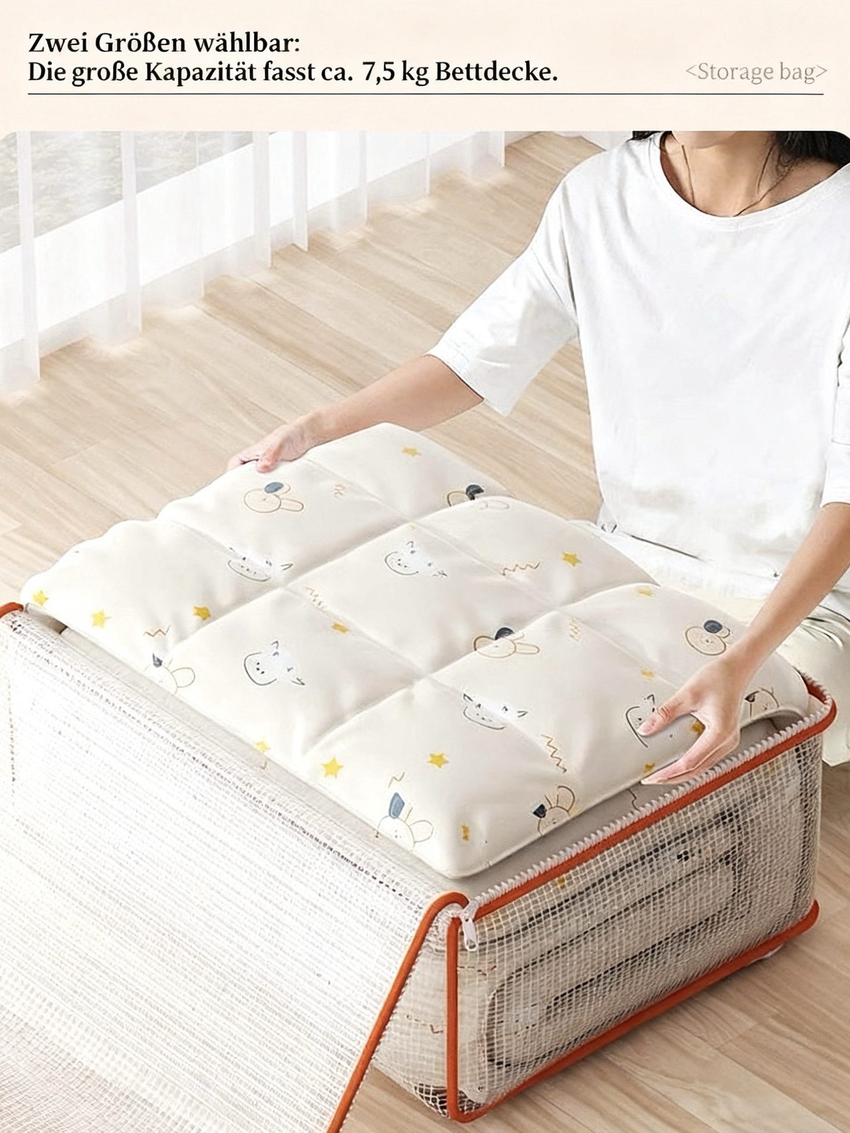 HoyoLee Handels GmbH Aufbewahrungstasche 2 Aufbewahrungstaschen Decken Daunenjacken Staubund Wasserfestigkeit – Bild 4 von 5