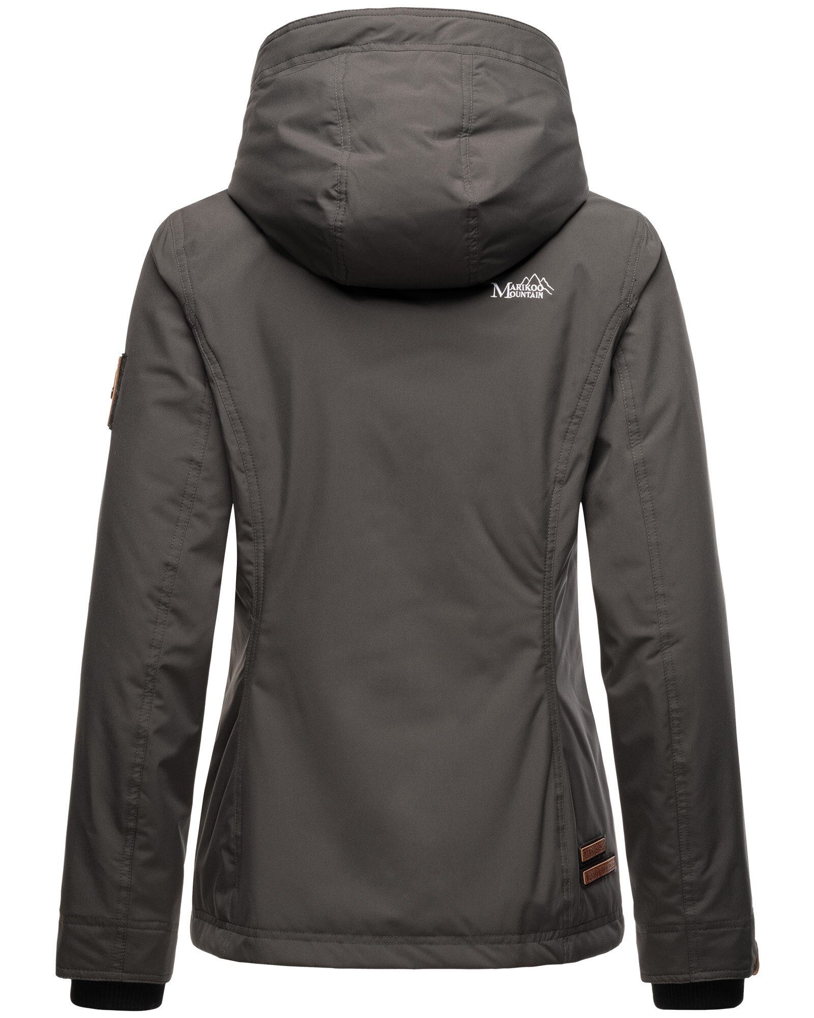 Marikoo Outdoorjacke Brombeere Sportliche Übergangsjacke mit Kapuze und schützendem Kragen – Bild 5 von 5