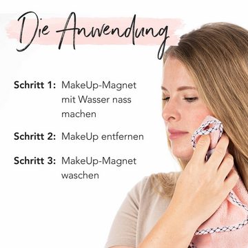 FACES OF FEY Make-up-Entferner MakeUp-Magnet Pads, Wiederverwendbare Abschminktücher - Befreit Haut von MakeUp & Schmutz