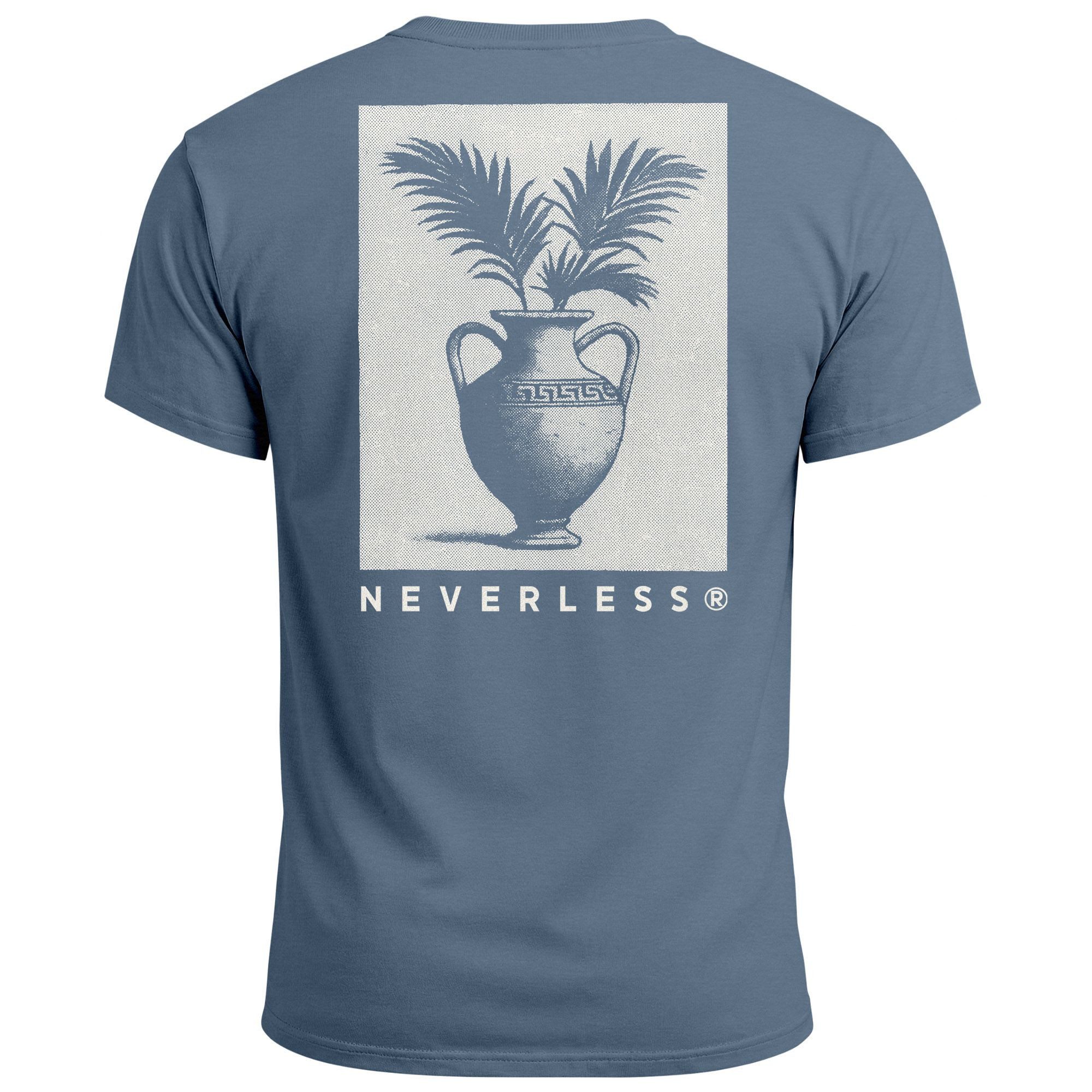 Print-Shirt Herren T-Shirt Backprint Amphoren Print Antik Sommer Shirt