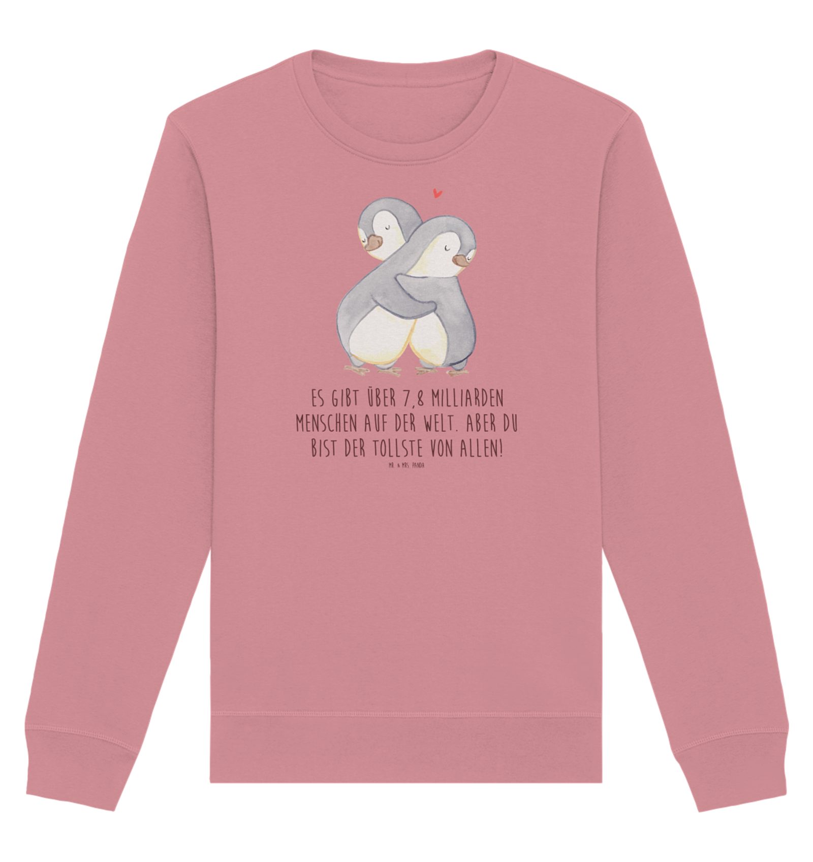 Longpullover Pinguine Kuscheln Größe M - Canyon Pink - Geschenk, Geschenk für Freu