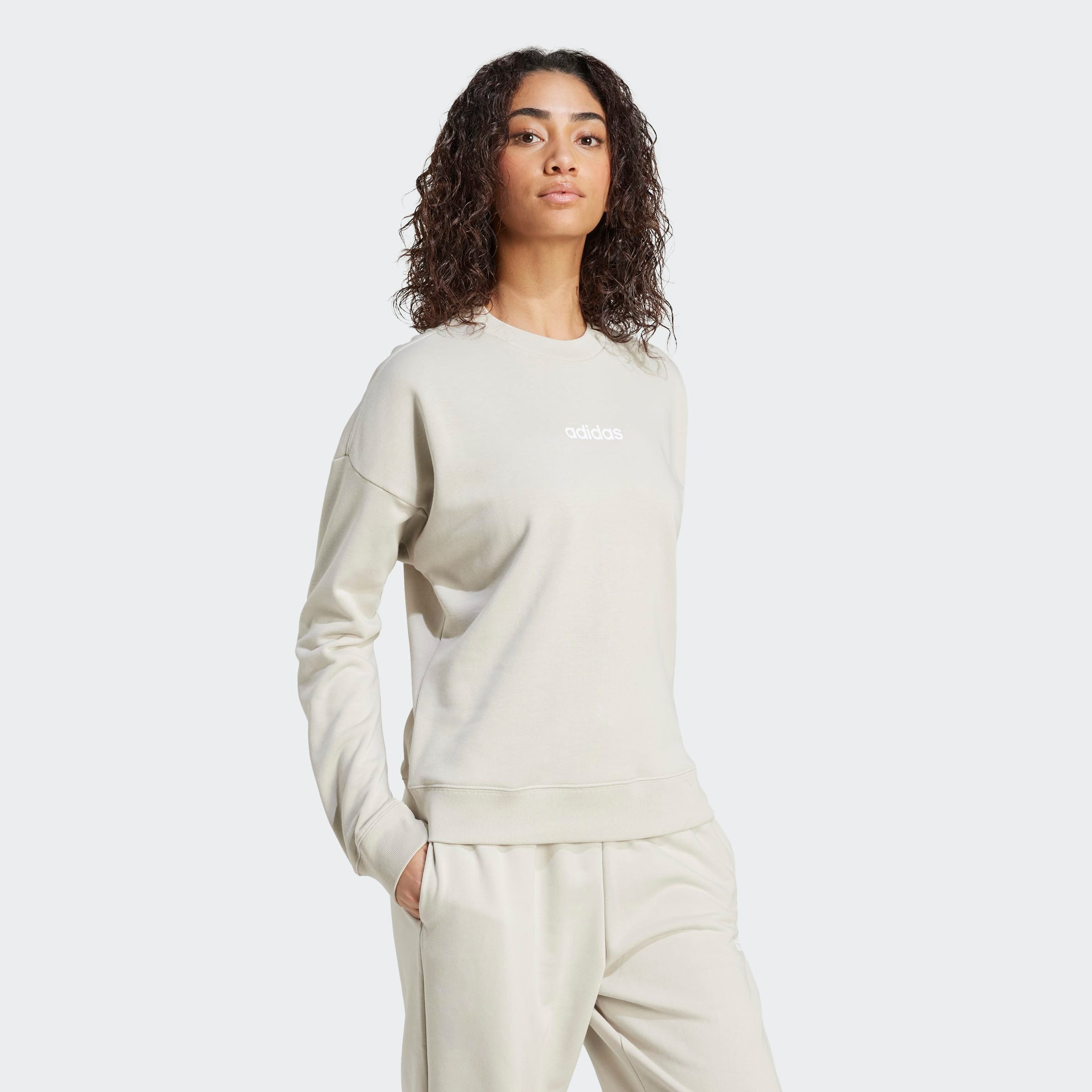 adidas Sportswear Sweatshirt W LIN FT SWT mit Rundhalsausschnitt, ohne Verschluss, normale Schnittform