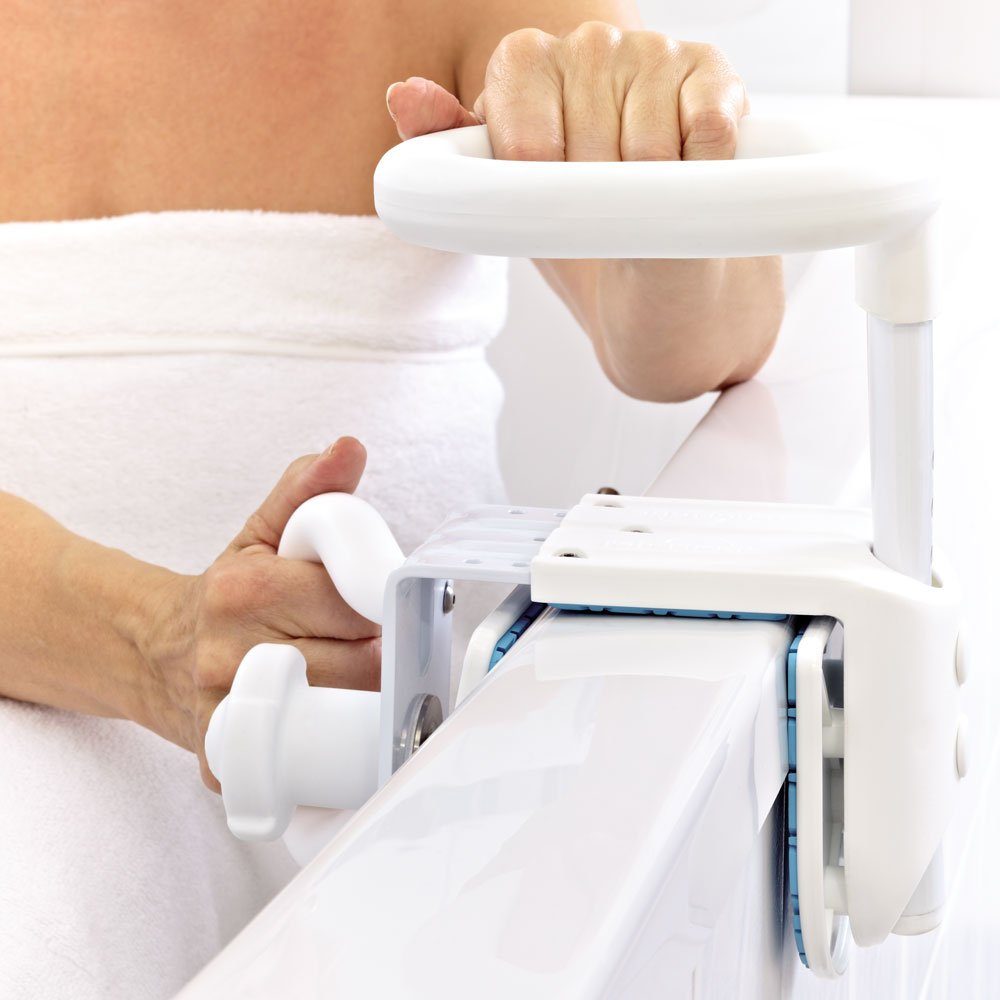 rehastage Badewannentablett HUGO Badewannengriff Einstiegshilfe