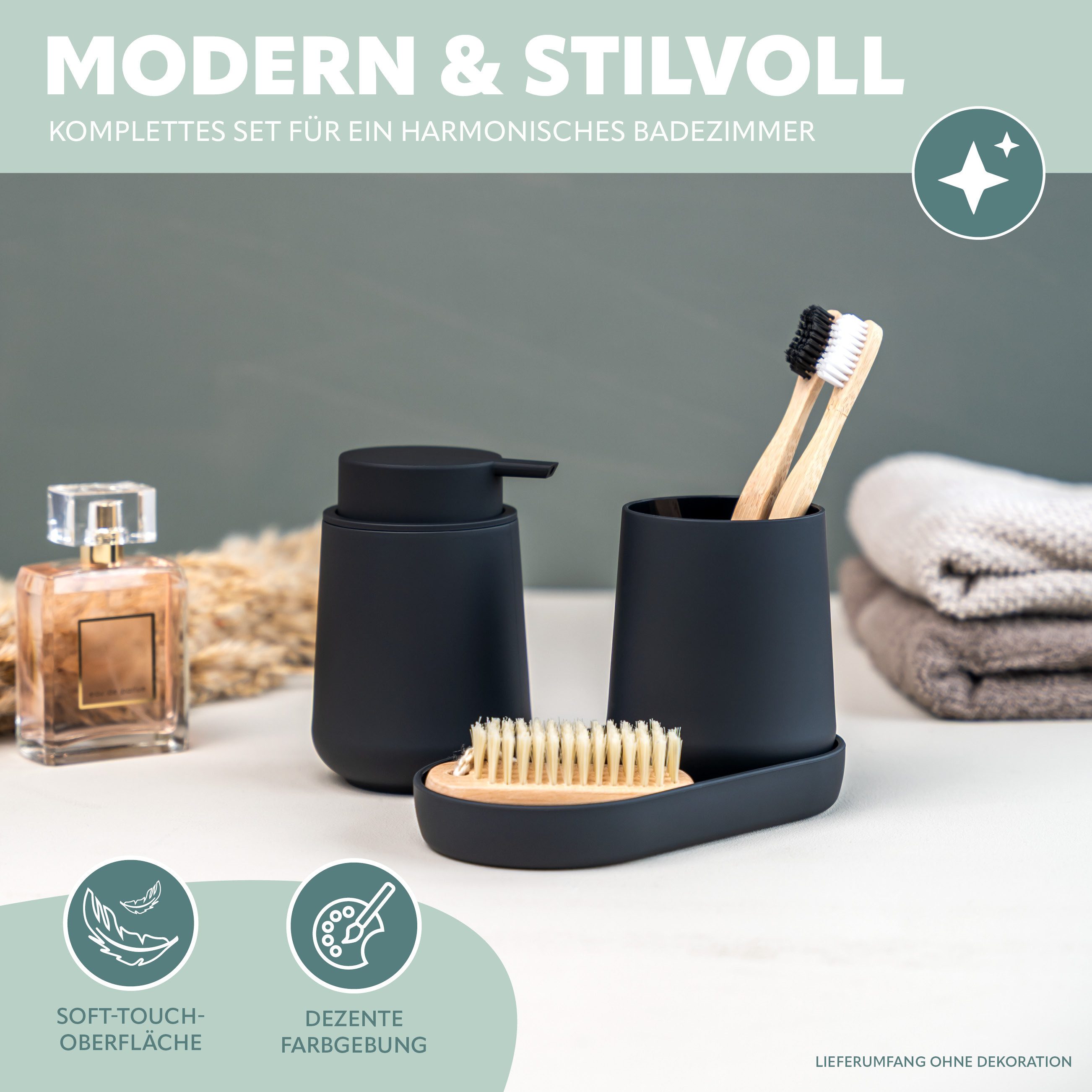 eluno Badaccessoire-Set TESERO 3tlg. Soft-Touch in günstig online kaufen