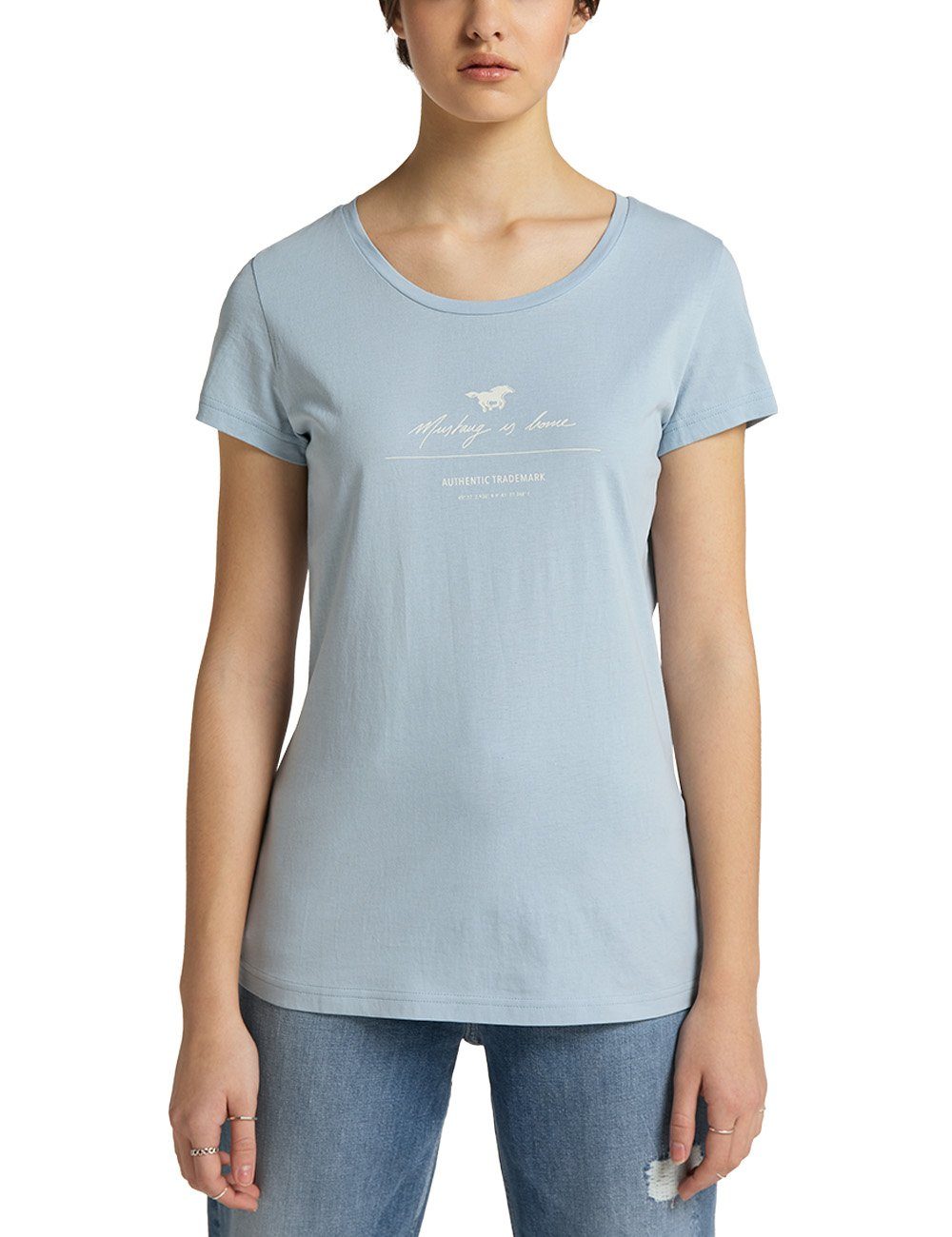 C T-Shirt MUSTANG Alexia Baumwolle Print, Reine