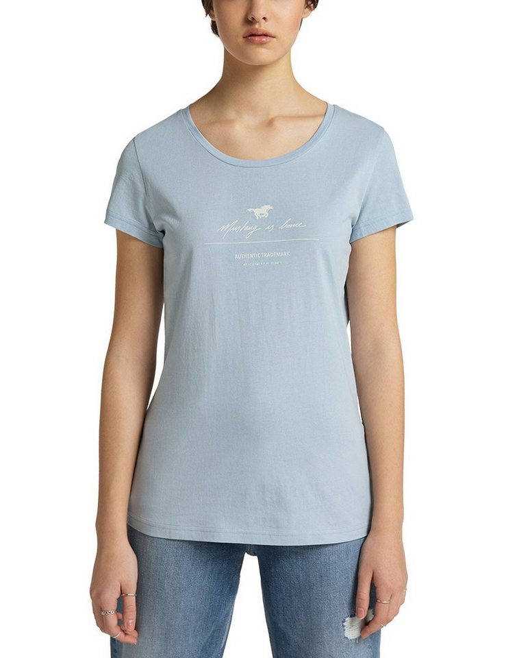 MUSTANG T-Shirt Alexia C Print, Reine Baumwolle