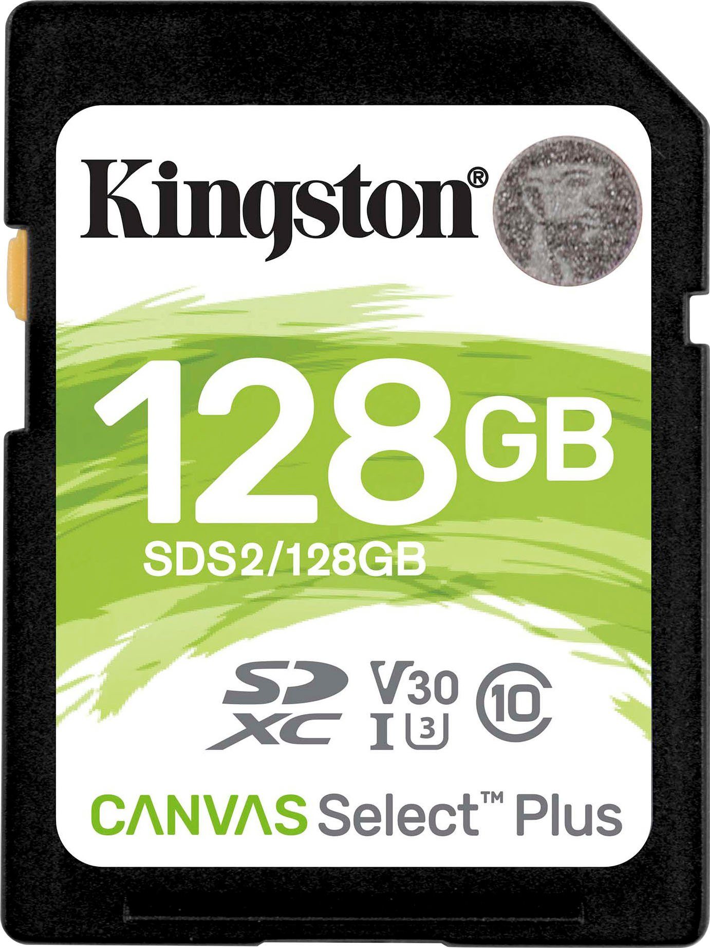 Kingston Canvas Select Plus SD 128GB Speicherkarte (128 GB, UHS-I Class 10, 100 MB/s Lesegeschwindigkeit)