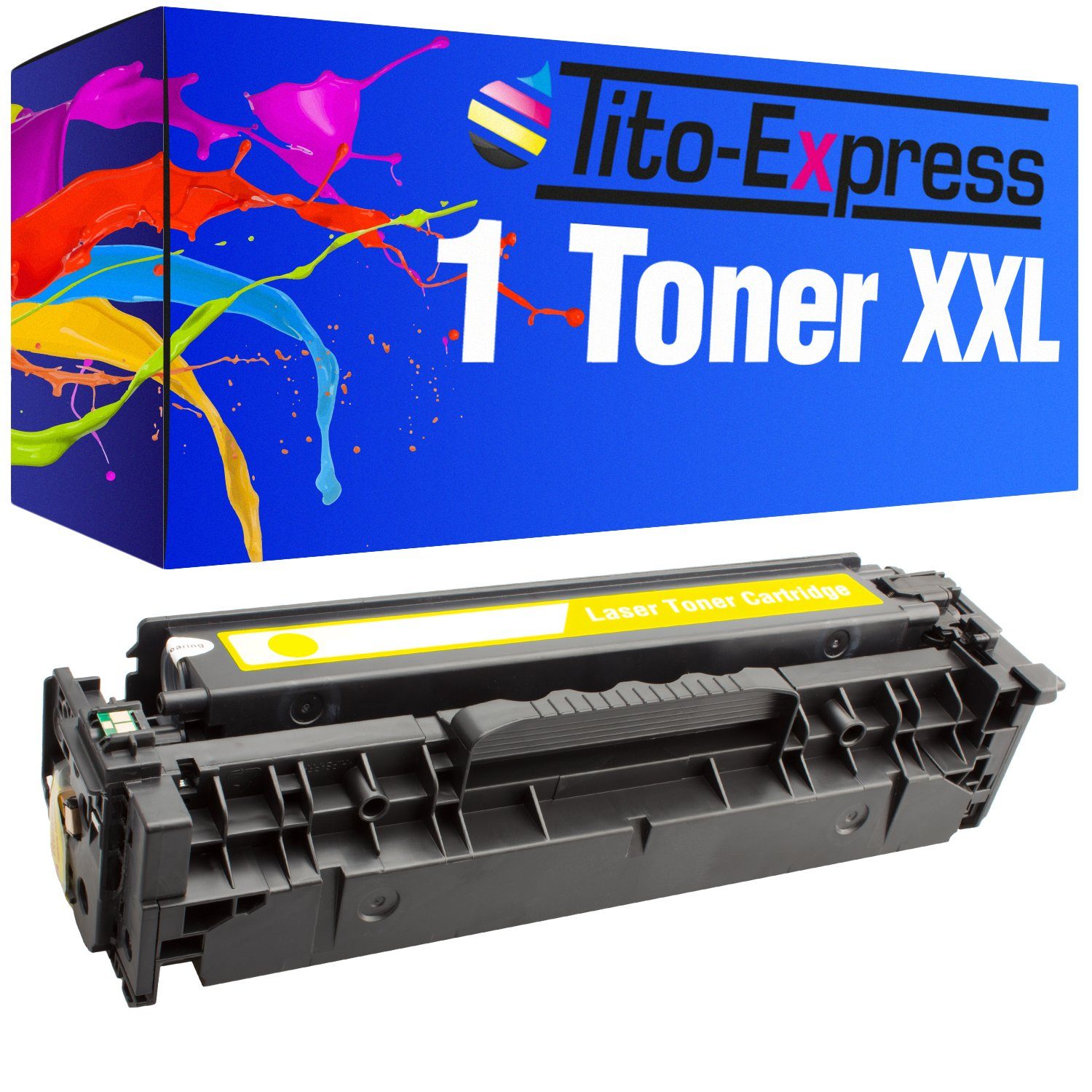 Tito-Express Tonerpatrone ersetzt HP CC 532 A CC532A Yellow, für Color Laserjet CP2025 CP2025 CP2025DN CP2025N CP2025X CM2320