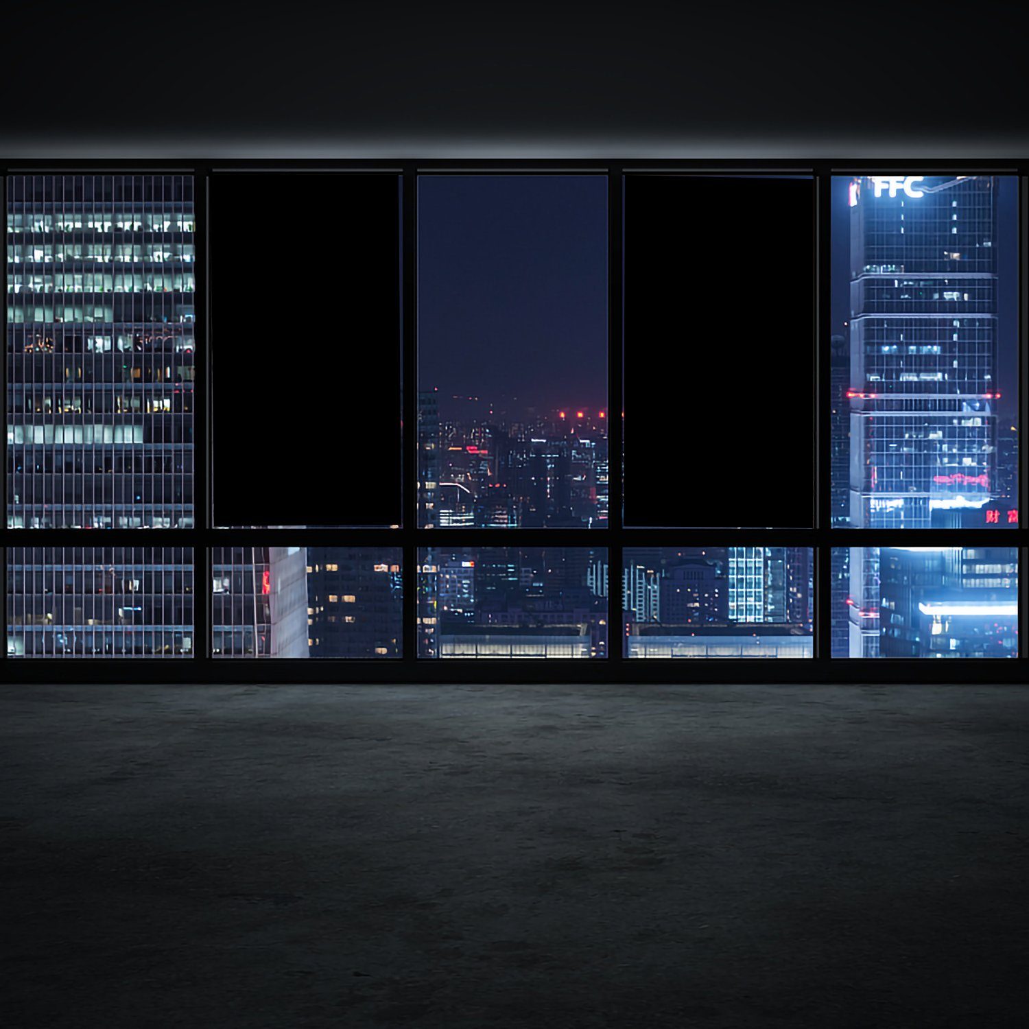 Tönungsfolie - undurchsichtiges 90*200CM Sichtschutzfolie Fensterfolie TolleTour Fensterfolie Statische, schwarz