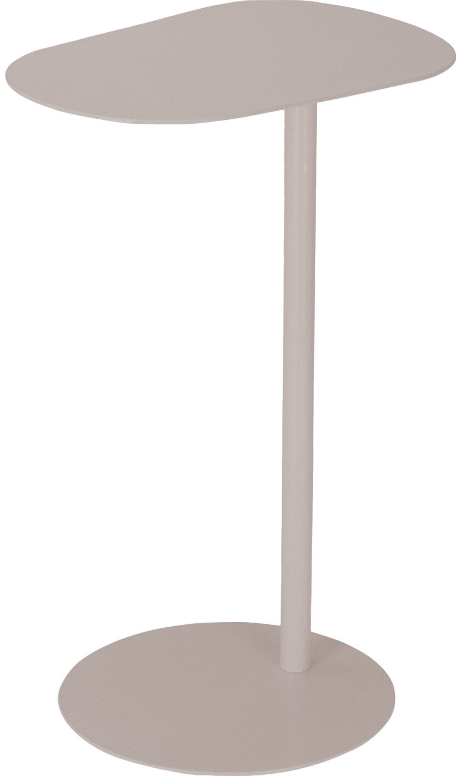 Koopman Beistelltisch Sofatisch Metalltisch Oval 53x35x25 cm Beige / Schwarz / Weiß (Einzelartikel, 1-St., 1 Tisch), Beige, Metall, Oval, stabiler Stand, Tisch