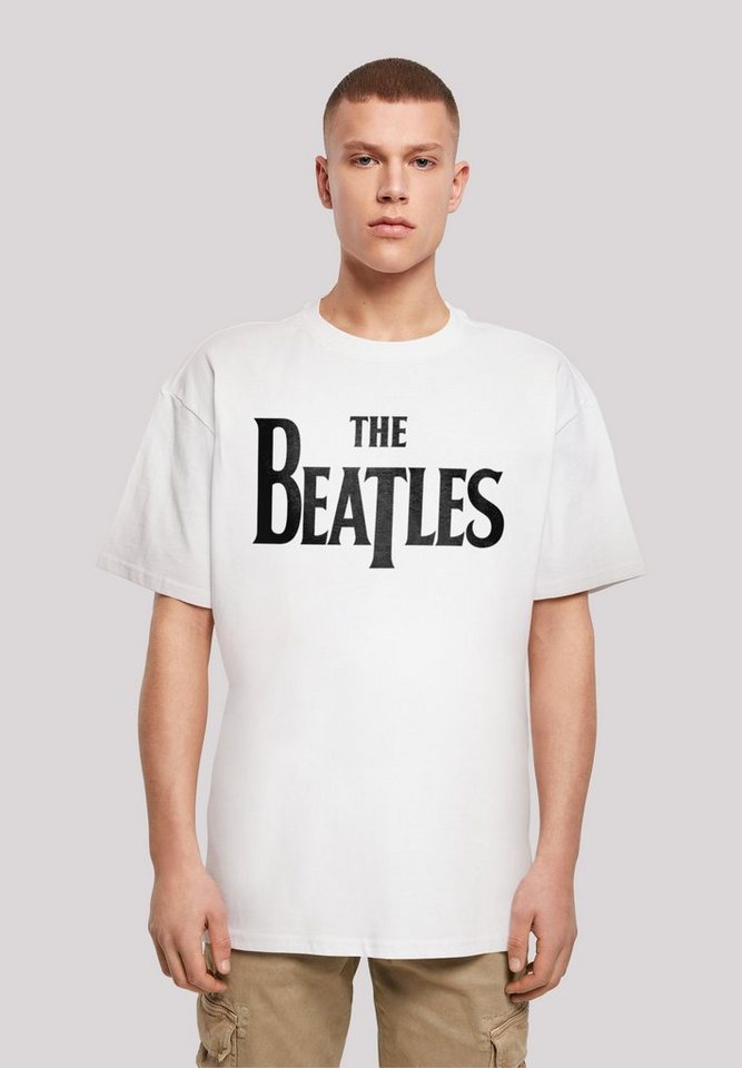 F4NT4STIC T-Shirt The Beatles Band Drop T Logo Black Print, Weite Passform  und überschnittene Schultern