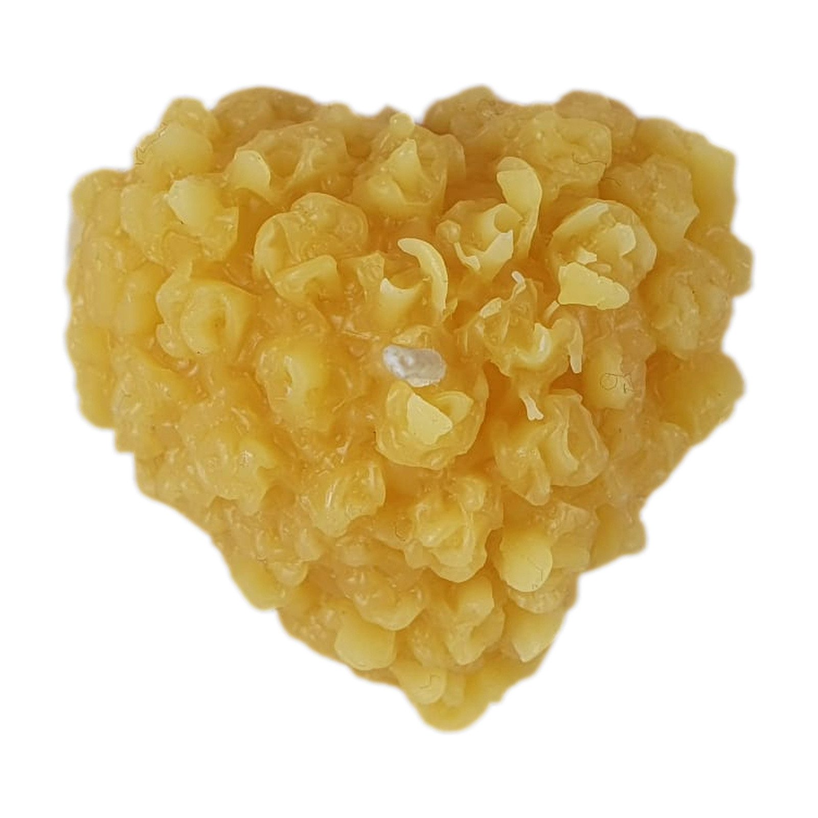 Aspinaworld Bienenwachskerze Rosenkerze Herz 2 cm natur – flach, 5 cm breit (1-tlg)