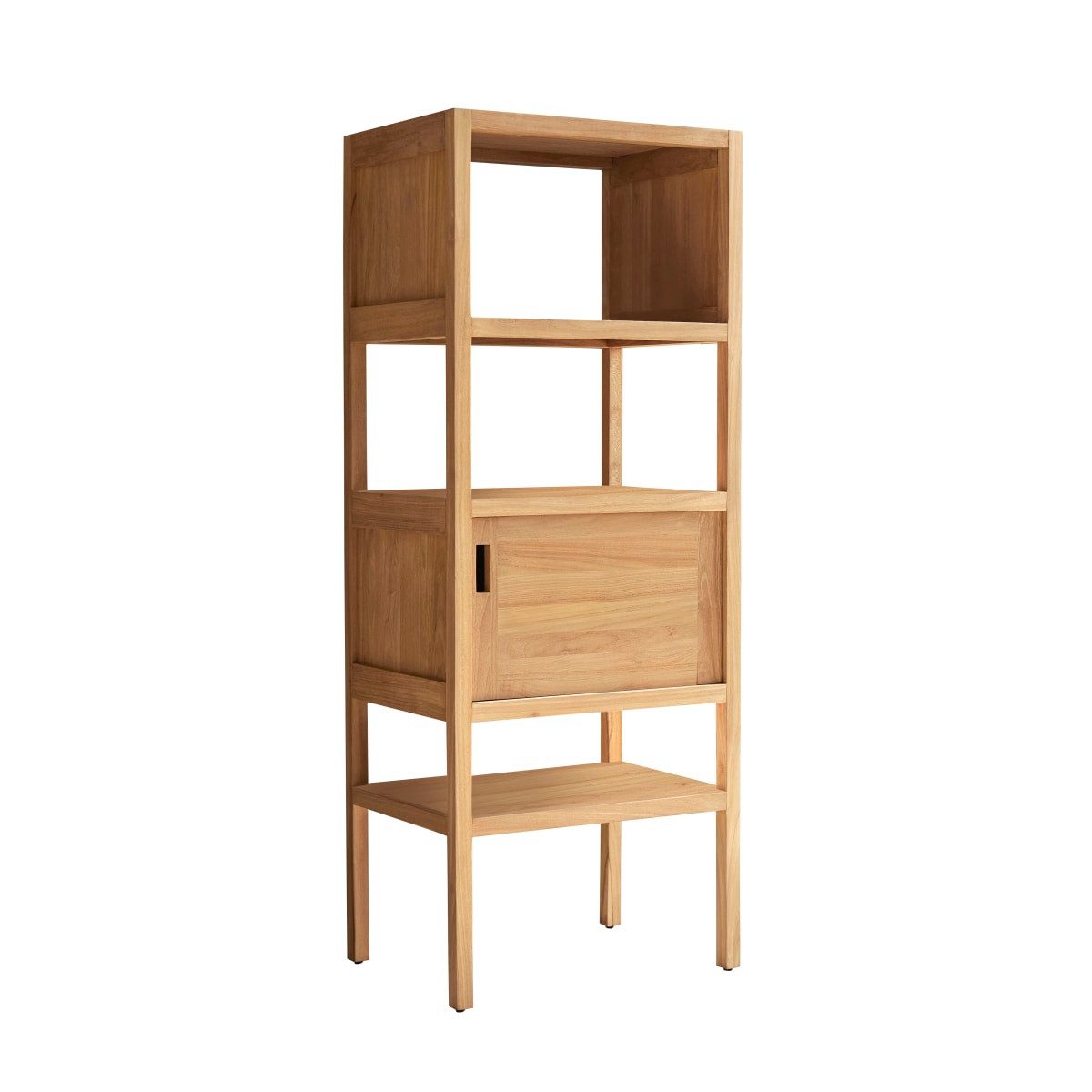 Tikamoon Hochschrank Hochschrank aus Teakholz 140 Arty