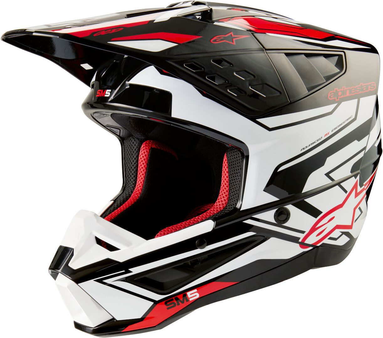 Alpinestars Motocrosshelm S-M5 Action 2 2024 Motocross Helm, Notfallsystem-Polsterung (EQRS)