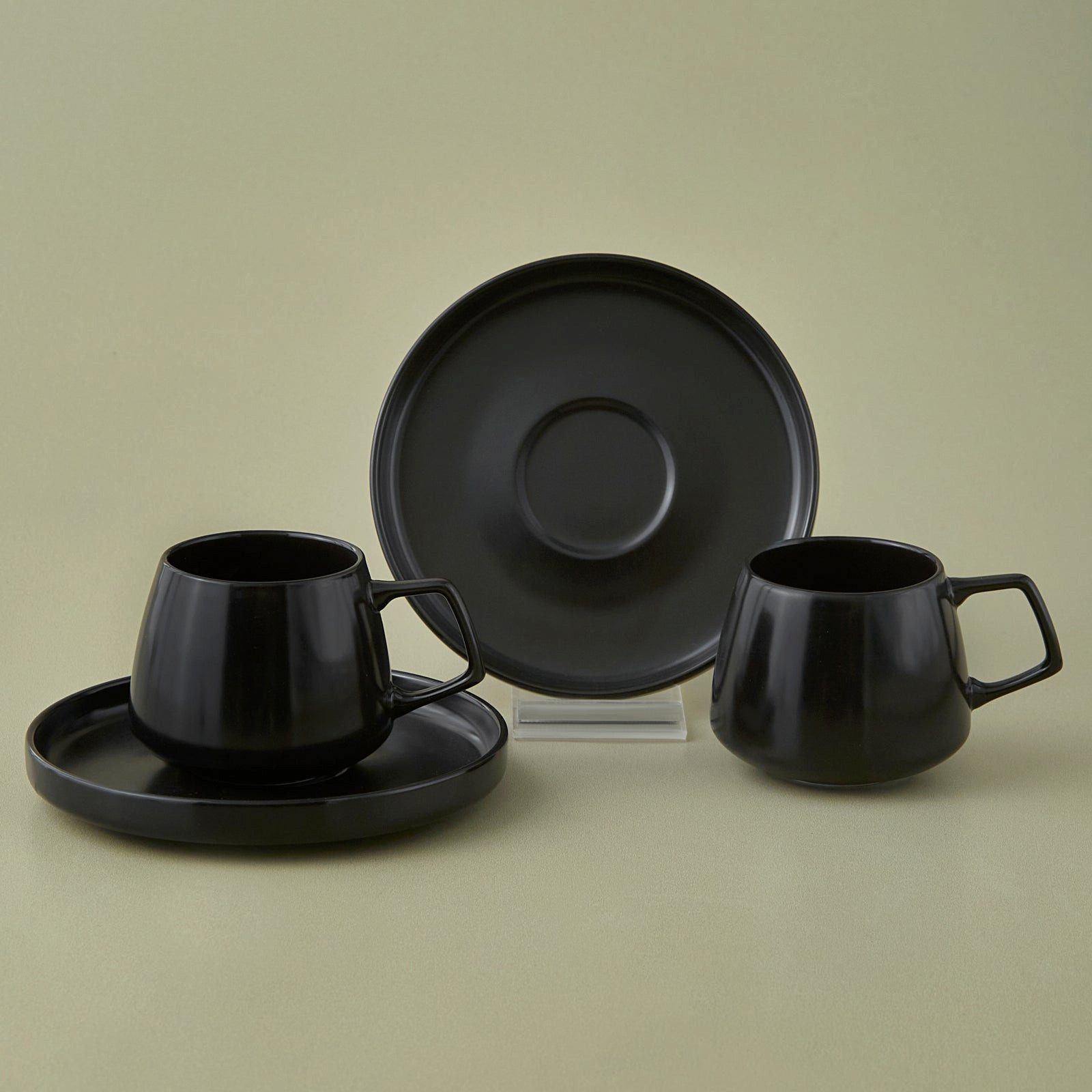 Karaca Kaffeeservice Karaca Streamline Saturn Kaffeetassen-Set 4-teilig, 2 Personen, 2 Personen