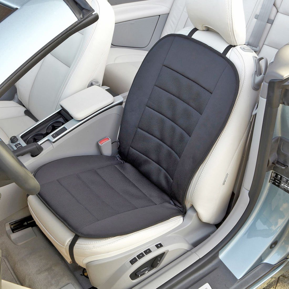 Cartrend Sitzheizkissen Auto Sitzheizung 2x Stufen CARBONHEIZMATTE getrennt  Sitz & Rücken, Carbonheizmatte für schnelle und gleichmäßige Wärmeverteilung
