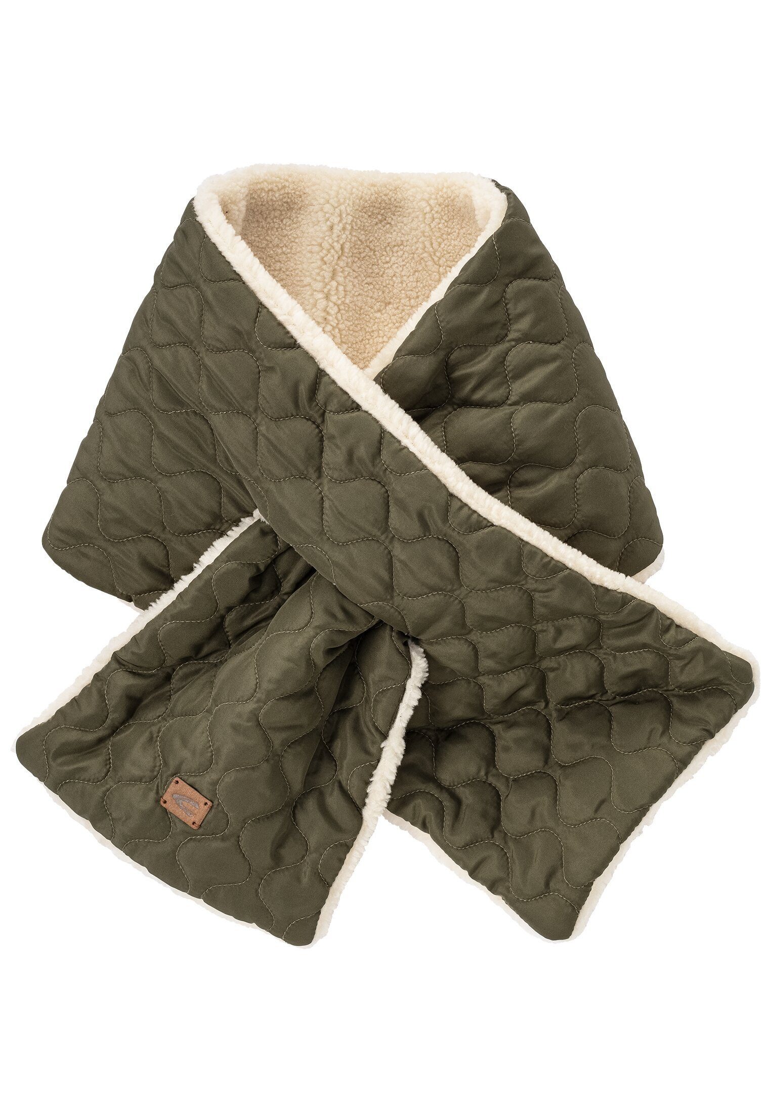 camel active Schal Gesteppter Schal mit Teddybesatz günstig online kaufen