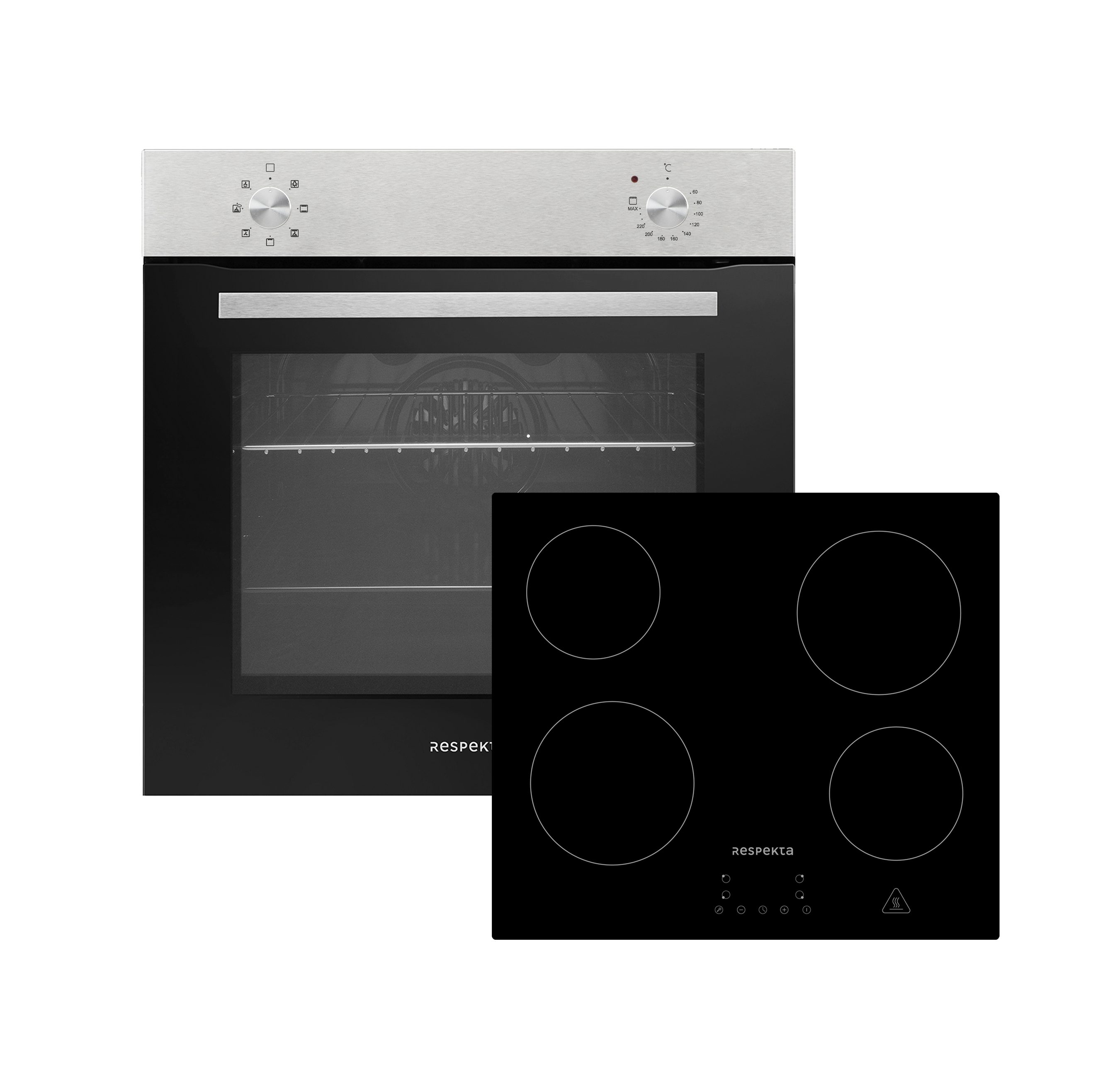 RESPEKTA Backofen-Set ASET1204400 Jannis, 72 Liter Garraum; 7 Beheizungsarten; 9 Leistungsstufen