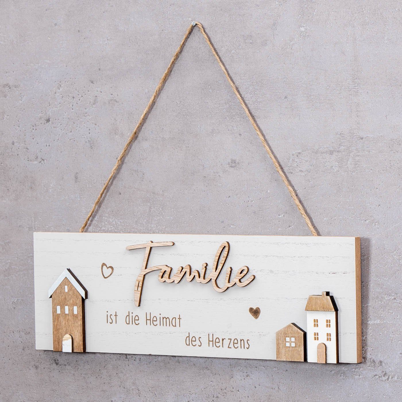 Levandeo® Wandbild, 2er Set Wandschild Familie günstig online kaufen