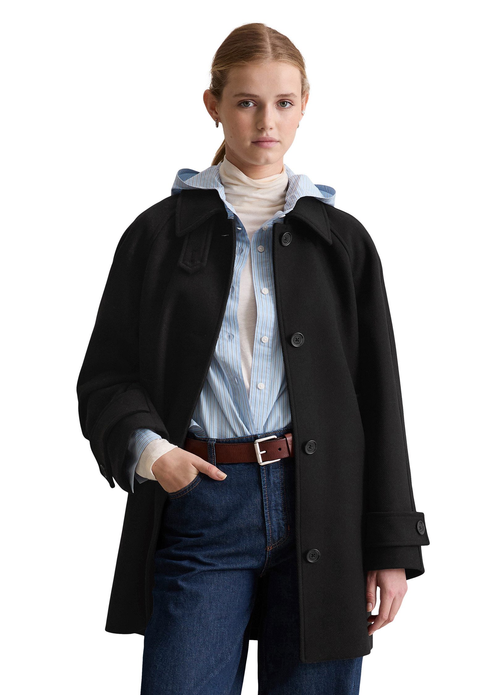 Marc O'Polo DENIM Kurzmantel mit recycelter Wolle