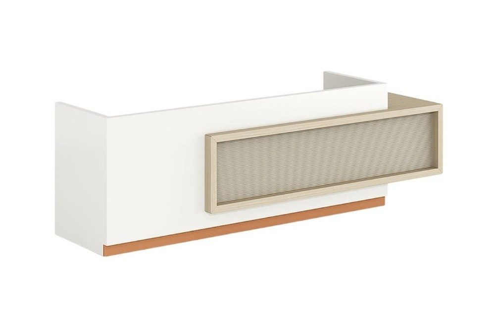 JVmoebel Empfangstheke Moderne weiße Empfangstheke aus Holz für Büro Elegante Büroeinrichtung