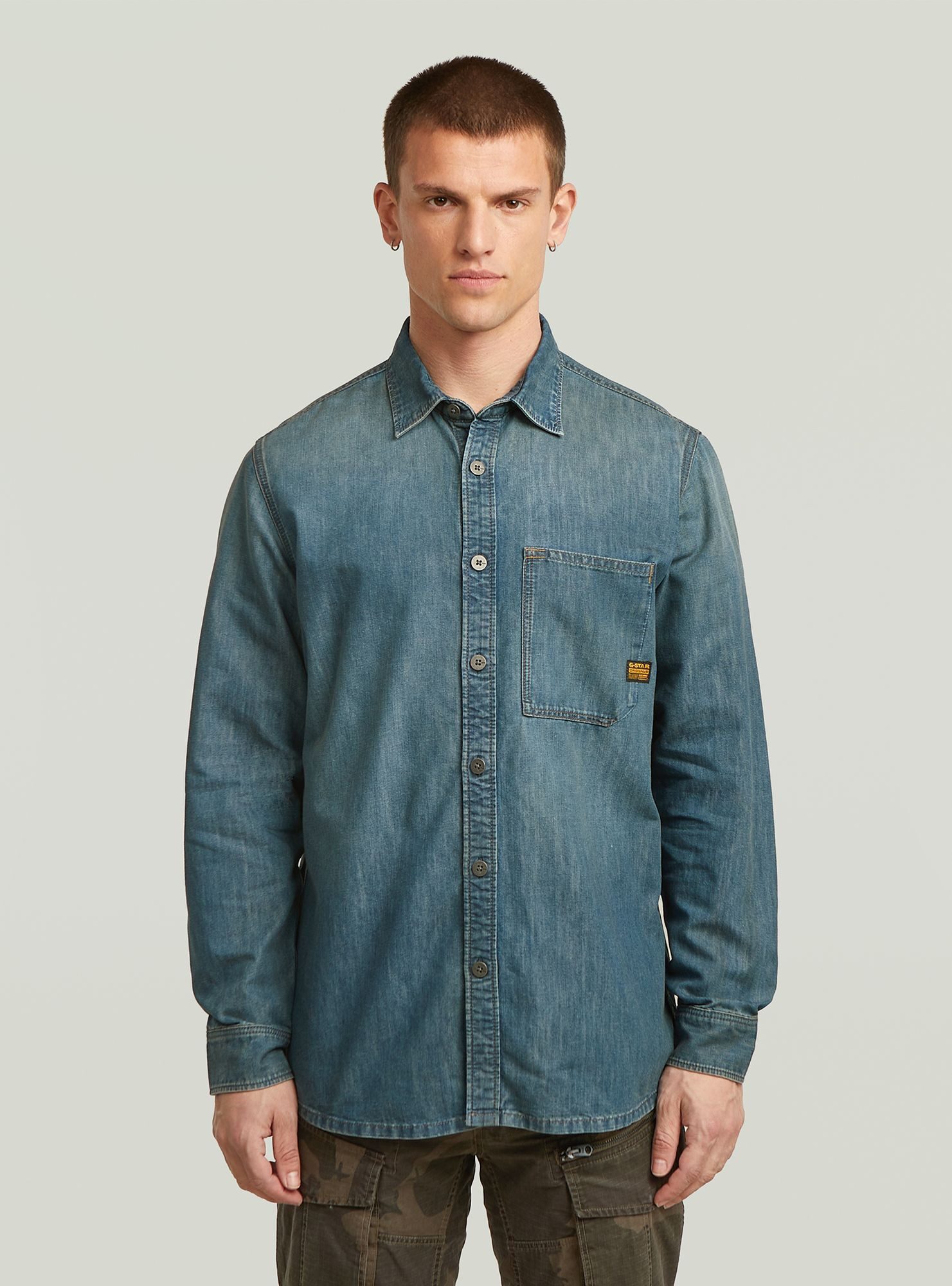 Langarmshirt Regular One-Pocket Shirt