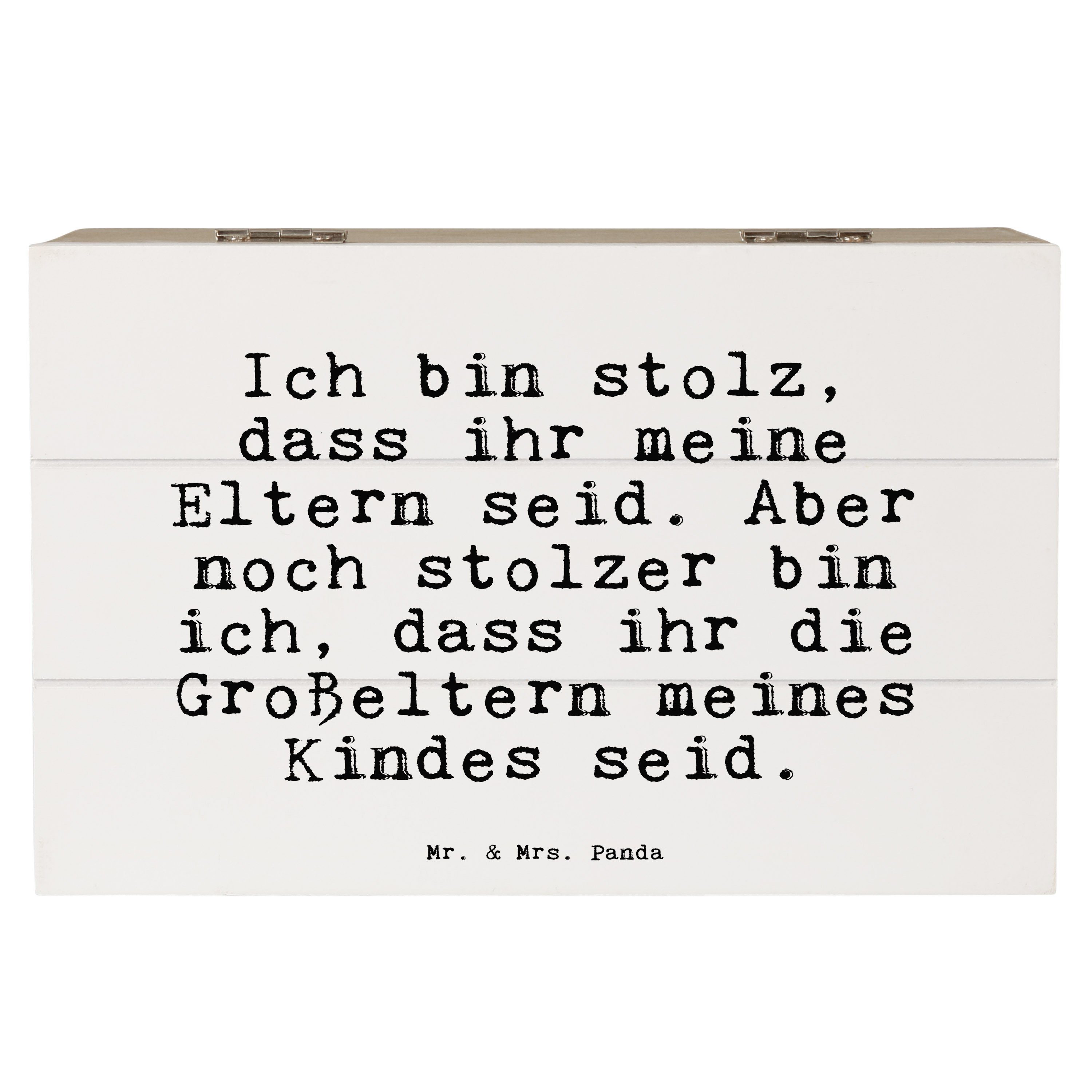 Mr. & Mrs. Panda Dekokiste »Ich bin stolz, dass... Weiß Geschenk