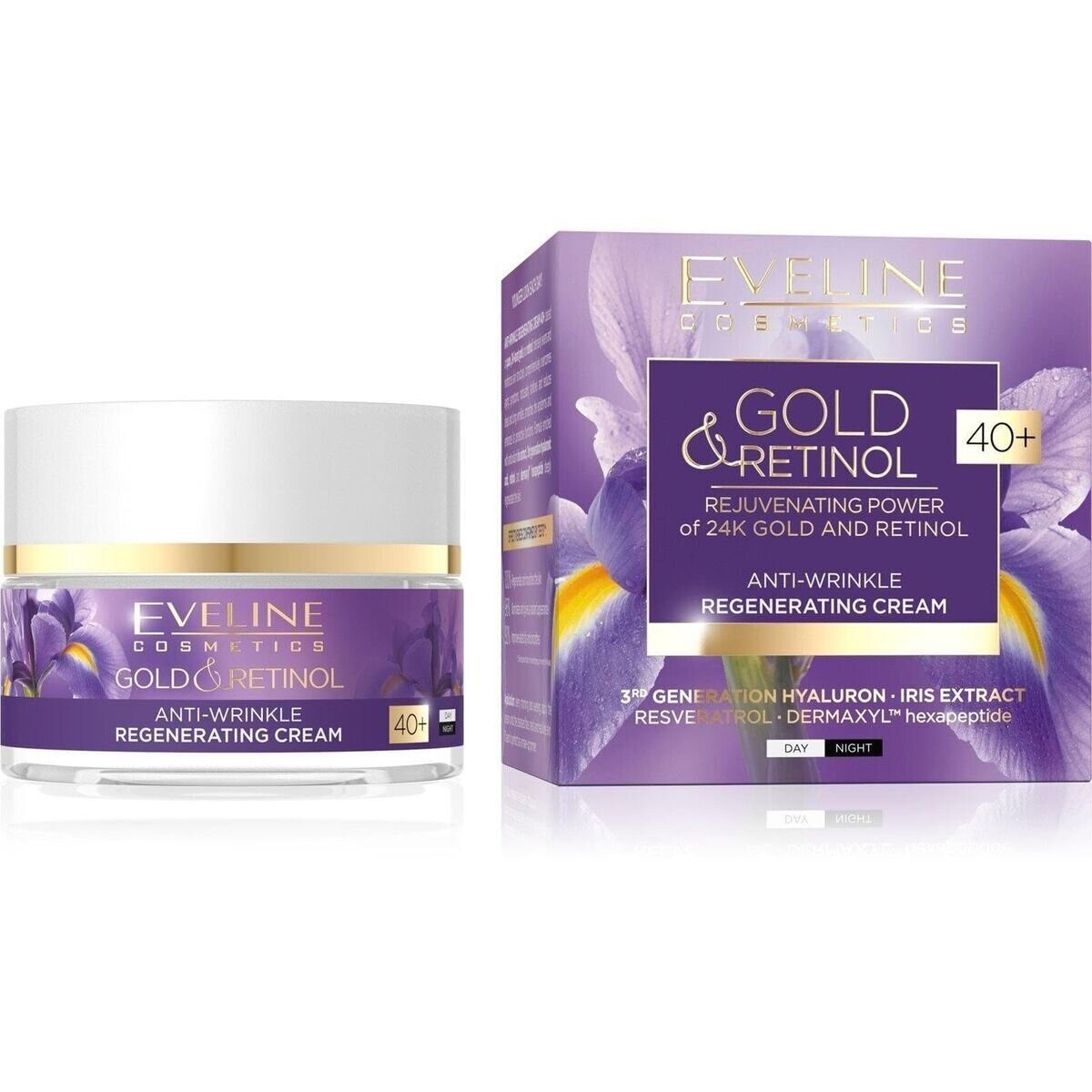 Eveline Cosmetics Anti-Aging-Creme Eveline Gold & Retinol Anti-Falten Regenerierende Tages- und