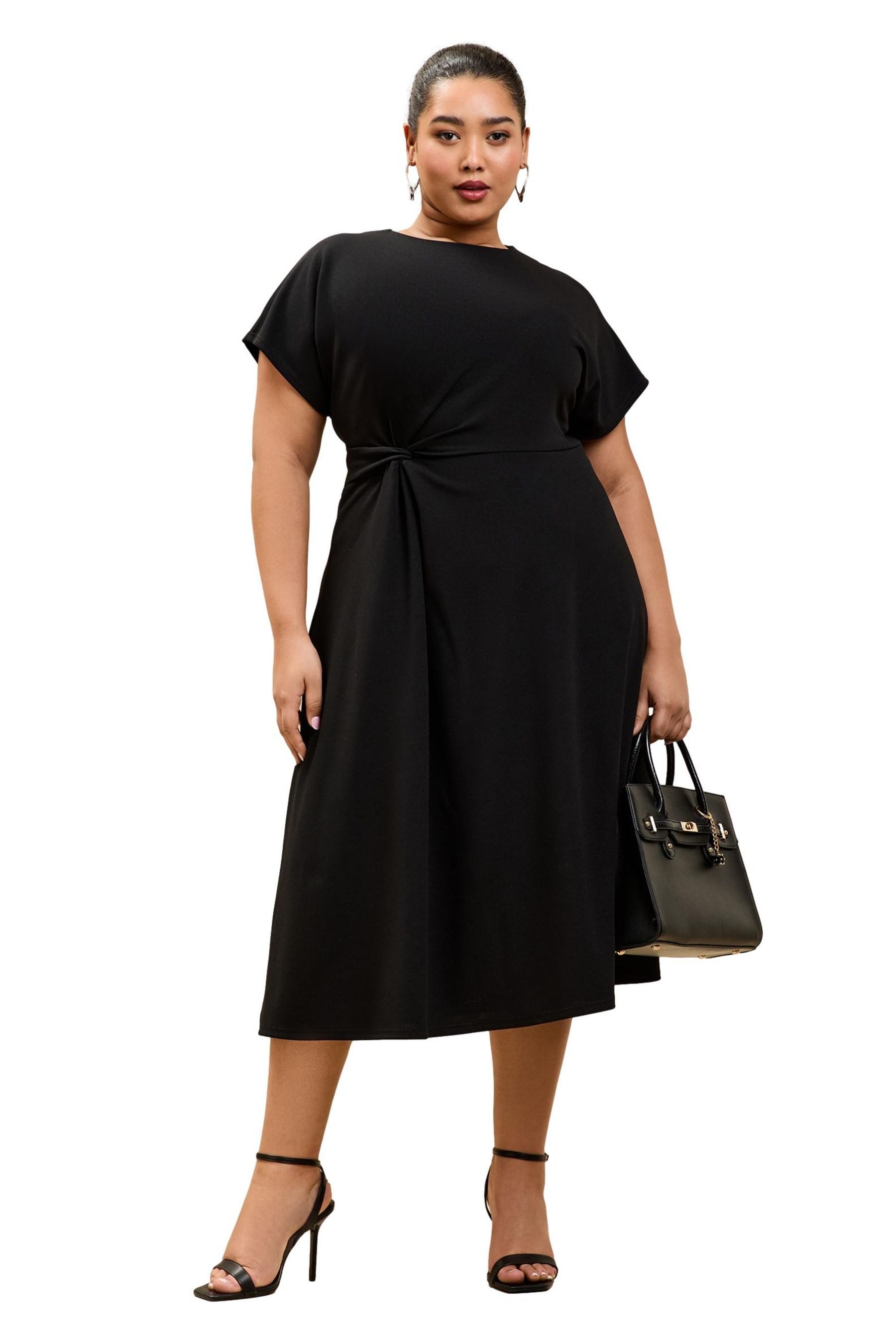 LIPSY Midikleid Lipsy Midikleid mit seitlichem Knoten (1-tlg)