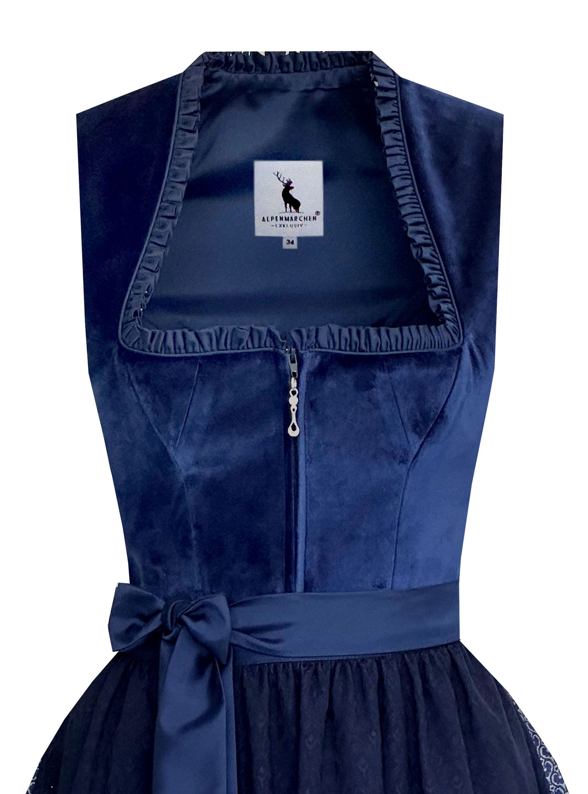 Alpenmärchen Dirndl Dirndl Elisé in blau - ALM1036 günstig online kaufen