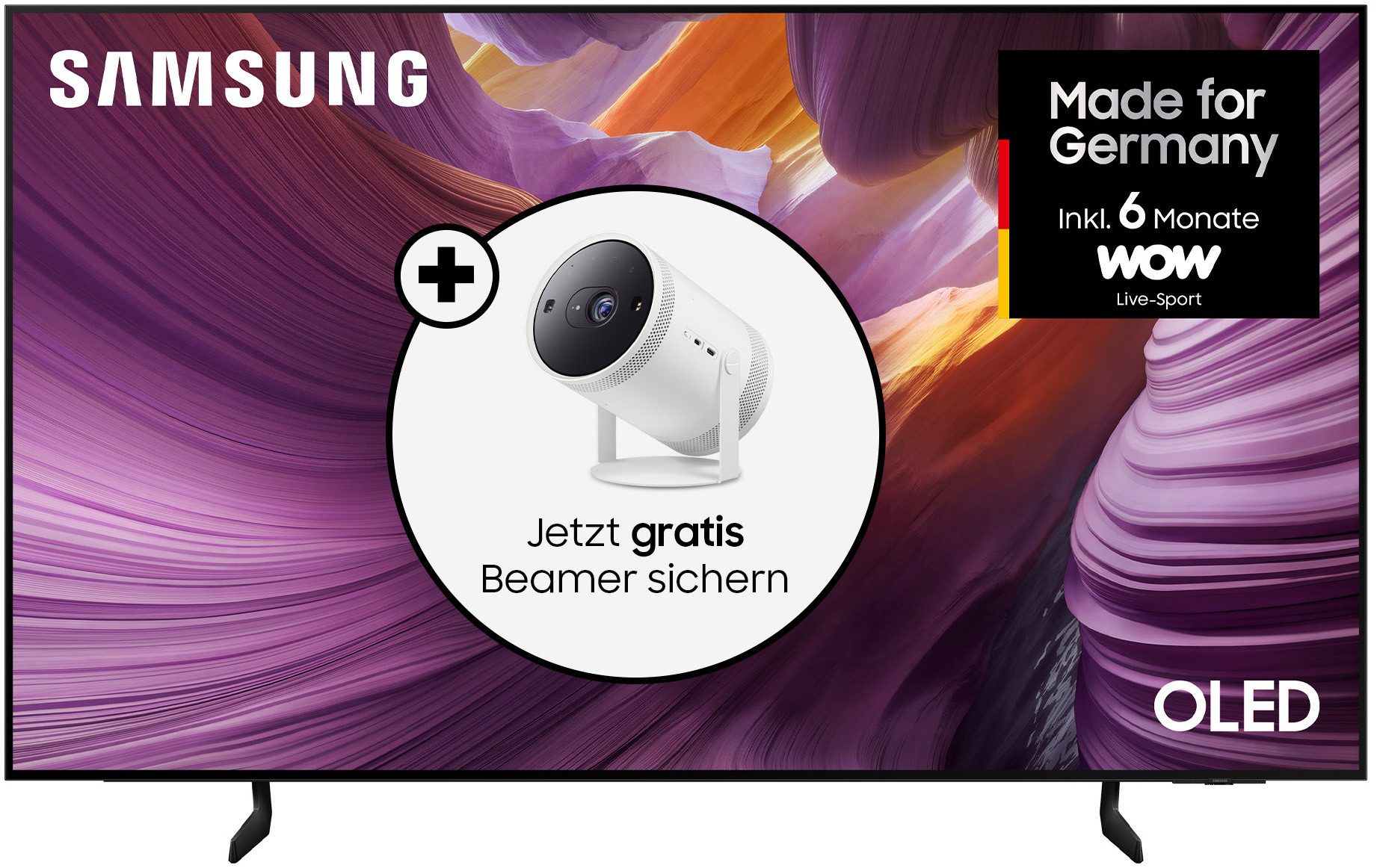 Samsung GQ83S85FAE OLED-Fernseher (209 cm/83 Zoll, 4K Ultra HD, Smart-TV, HDR, Dolby Atmos & AI Sound, Pantone Farben, Gaming Hub, bis zu 120Hz)