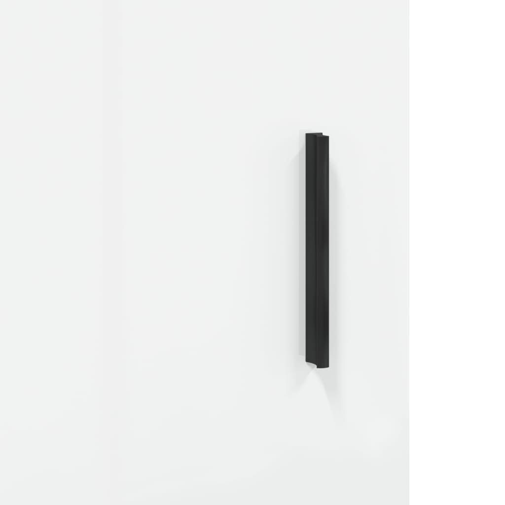 Wandschrank Fächerschrank vidaXL Hochglanz-Weiß Holzwerkstoff (1-St) cm 60x31x70