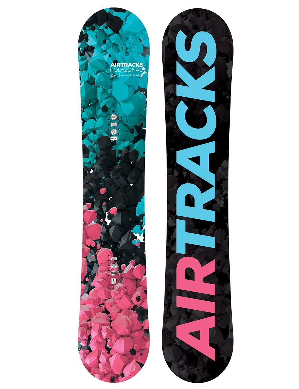 Airtracks Snowboard Damen Snowboard Polygonal Lady Hybrid Rocker, Hybrid Rocker Profile, Twintip Shape / 138 144 148 154 cm