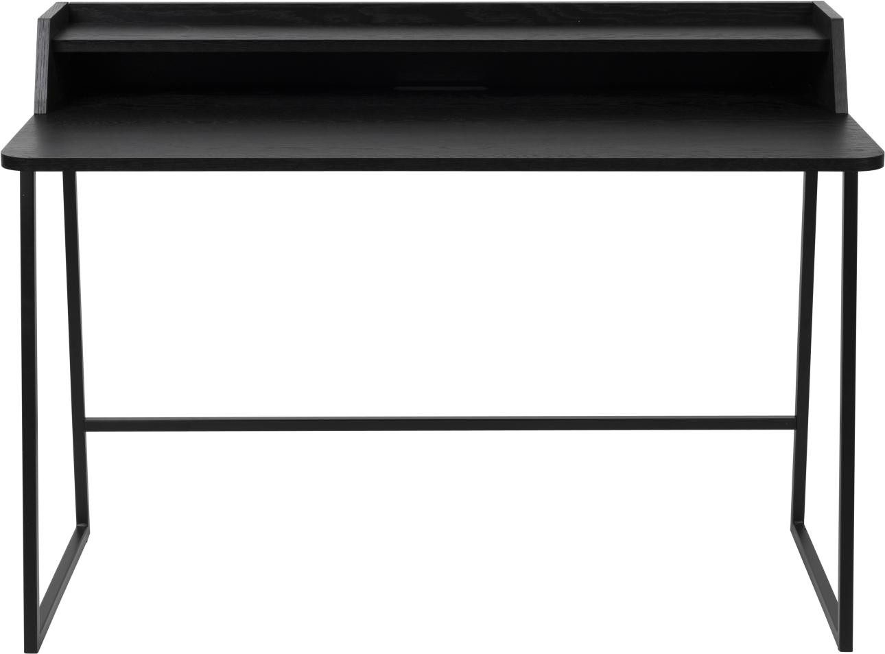Trendmöbel24 Sekretär Schreibtisch Sekretär GIORGIO BLACK Eiche Furnier und Metall