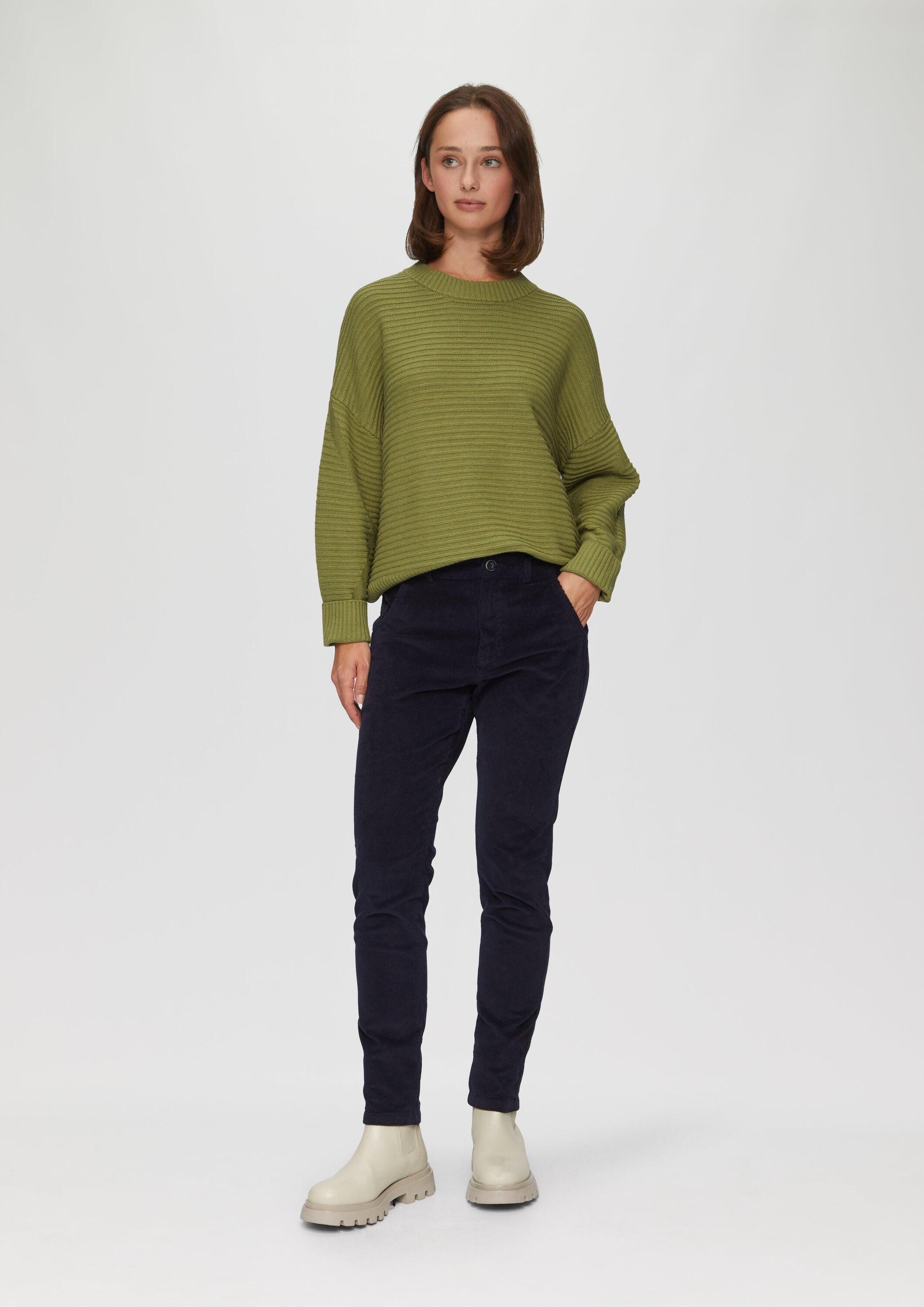 s.Oliver Longpullover Strickpullover Oversized Strickpullover mit Ottoman-Struktur