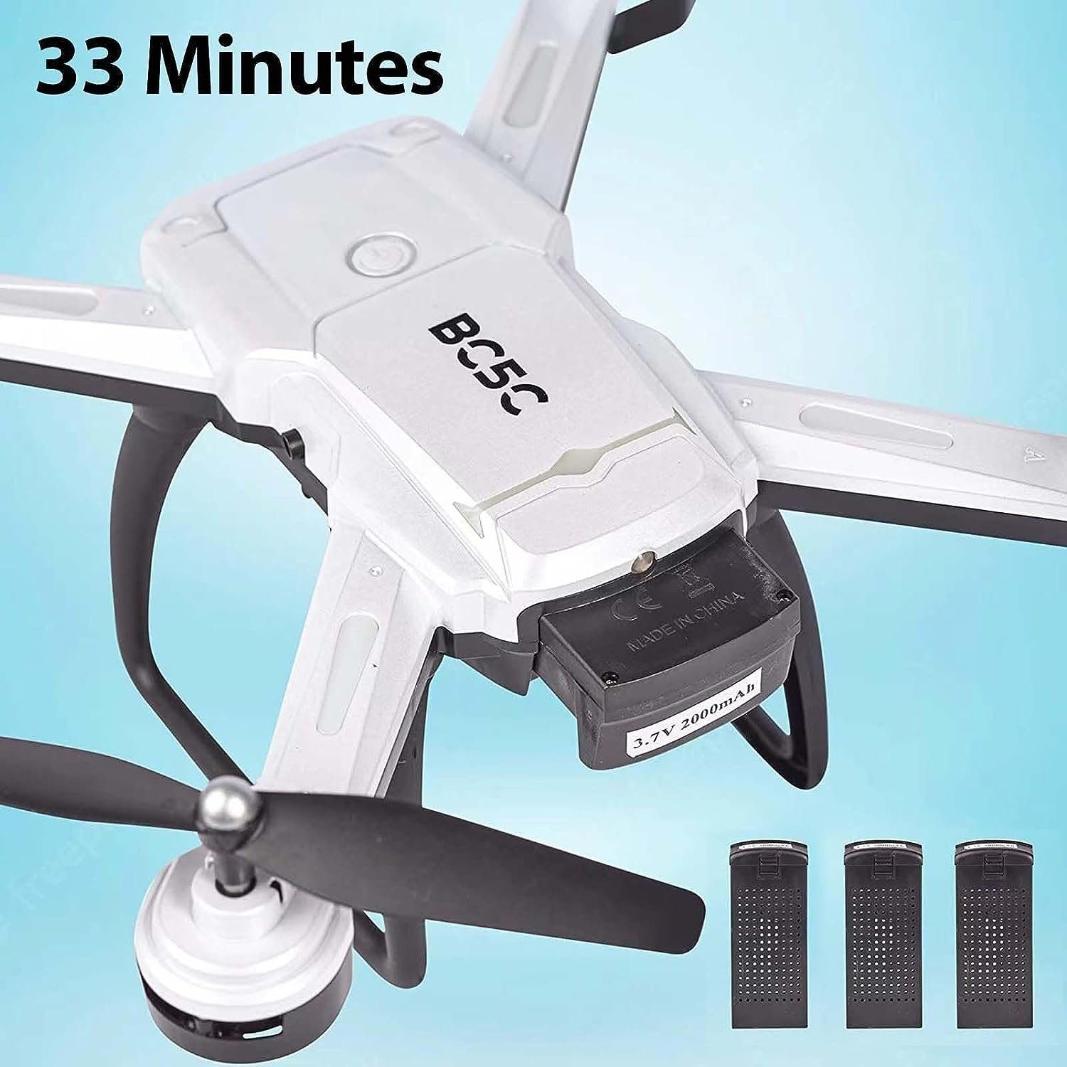 BAICHUN Drohne Kamera mit Drohne (1080P, Bürstenlose Drohne BC5C Motoren 4k für Anfänger)
