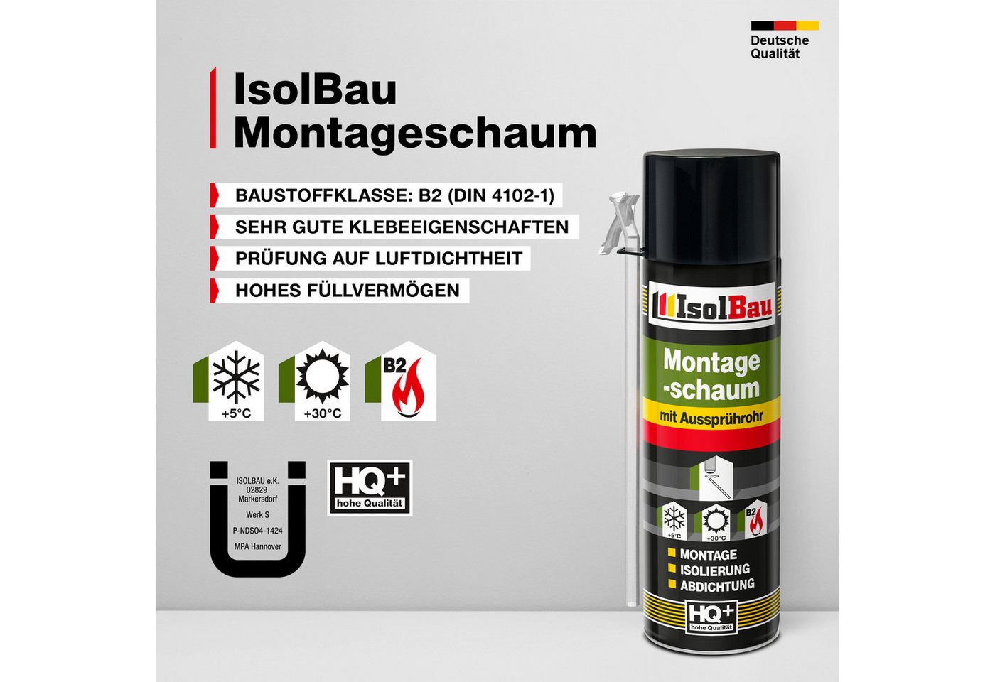 Thumbnail - None Montagekleber Montageschaum 48 Dose 500 ml Bauschaum für Montage, Isolierung, PCV-Profile Holz und Holzwerkstoffe Z...