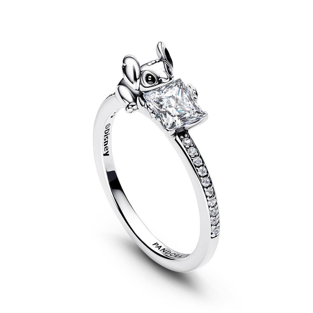 Pandora Fingerring PANDORA Disney Stitch Ring aus 925er Silber mit Zirkonia