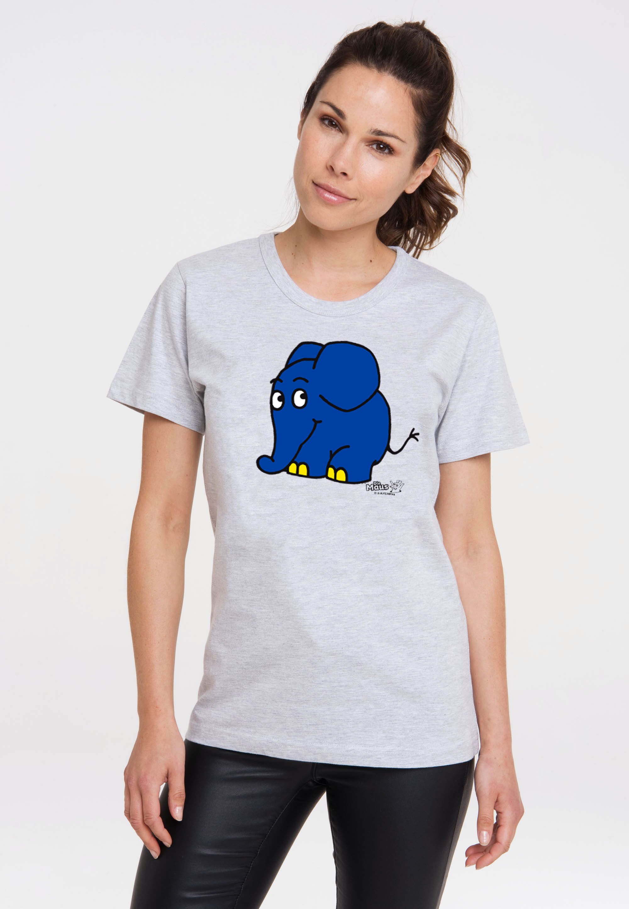 LOGOSHIRT T-Shirt Sendung mit der Maus - Elefant mit coolem Print