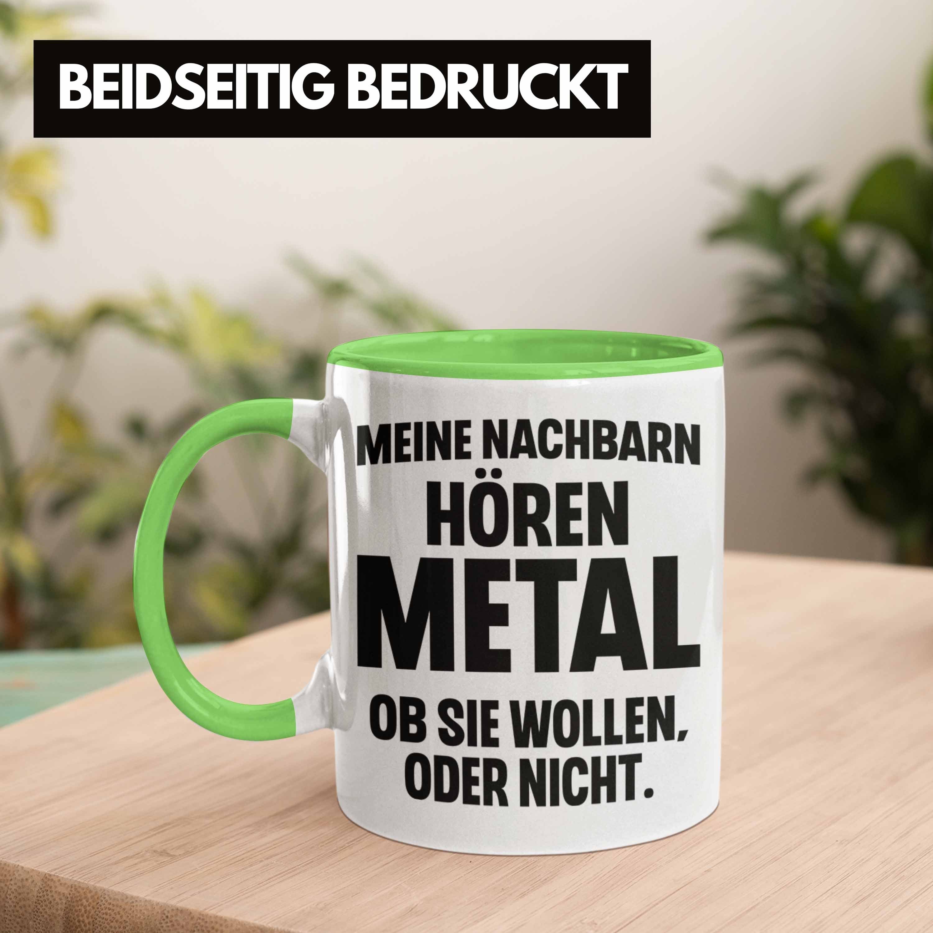 - Tasse Tasse Deko Rockmusik Geschenke Lustig Trendation Trendation Metal Grün Geschenk Heavy