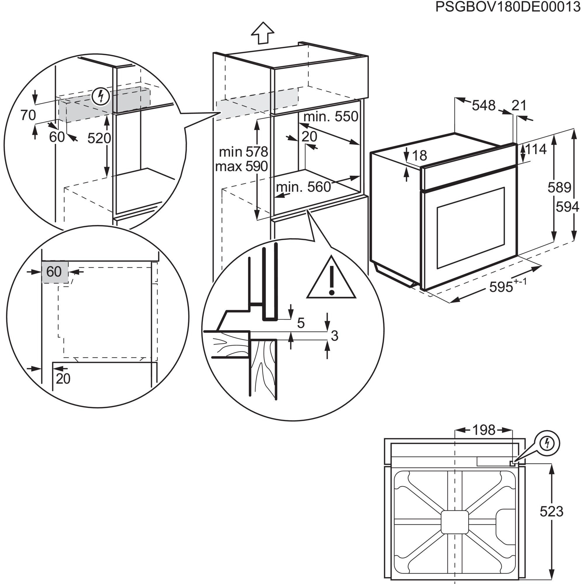 AEG Backofen-Set HH24BSM, Aqua Clean, Grillfunktion und gleichmäßige Garergebnisse auf 3 Ebenen, TouchTimer
