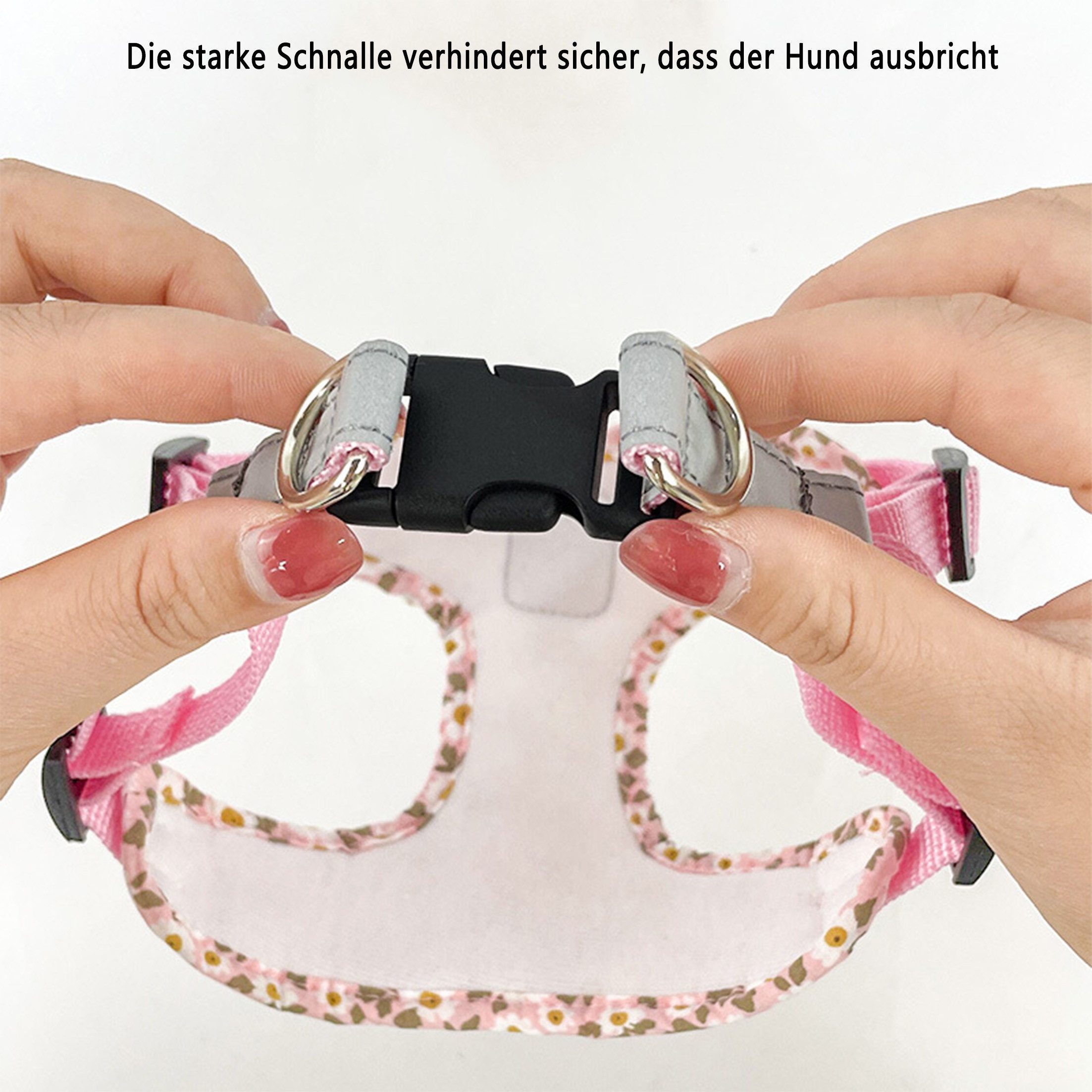 KINSI Hunde-Geschirr Hundeweste Geschirr Set mit Leine,Hundegeschirr, für kleine und mittlere Hunde