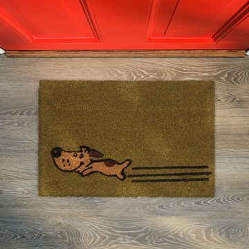 Fußmatte Fußmatte Kokos Hund, relaxdays, Höhe: 15 mm