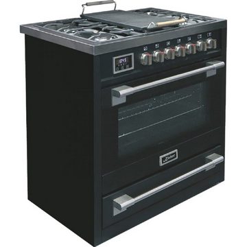 Kaiser Küchengeräte Gas-Standherd HGE 93505 S+WK 2000 Em/3, Gas Elektro Standherd 90 cm + Wasserkocher