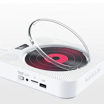 HIYORI Tragbarer CD-Player mit Bluetooth Kristallklarer Sound Stereo-CD Player