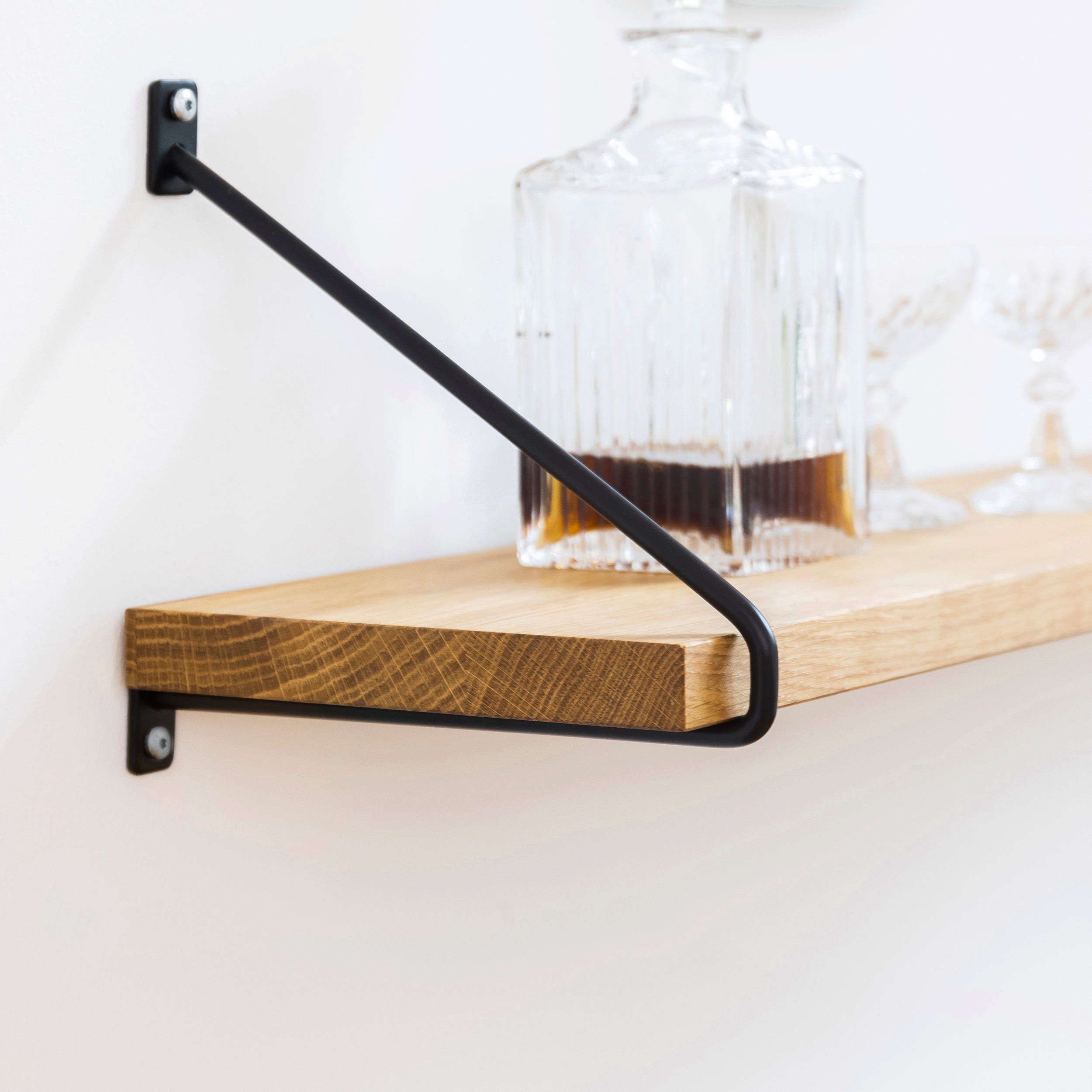 Natural Goods Berlin Wandregalhalter PRENZLBERG, 2-tlg., Regalhalterung, Winkelkonsole, Wandregal, 200mm, Antik Gold