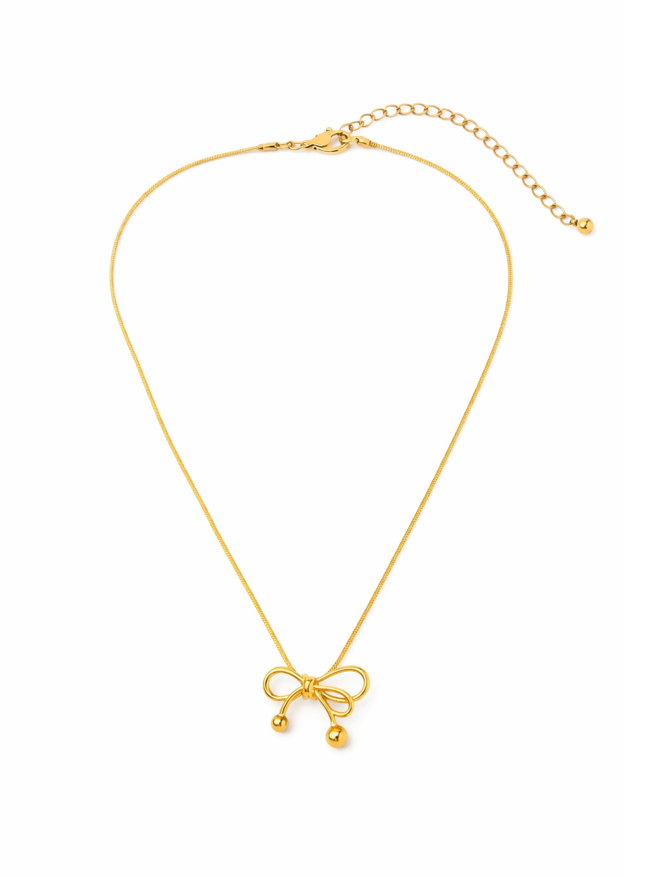 COLLEZIONE ALESSANDRO Kette mit Anhänger Schleife, mit filigraner Schleife, golden