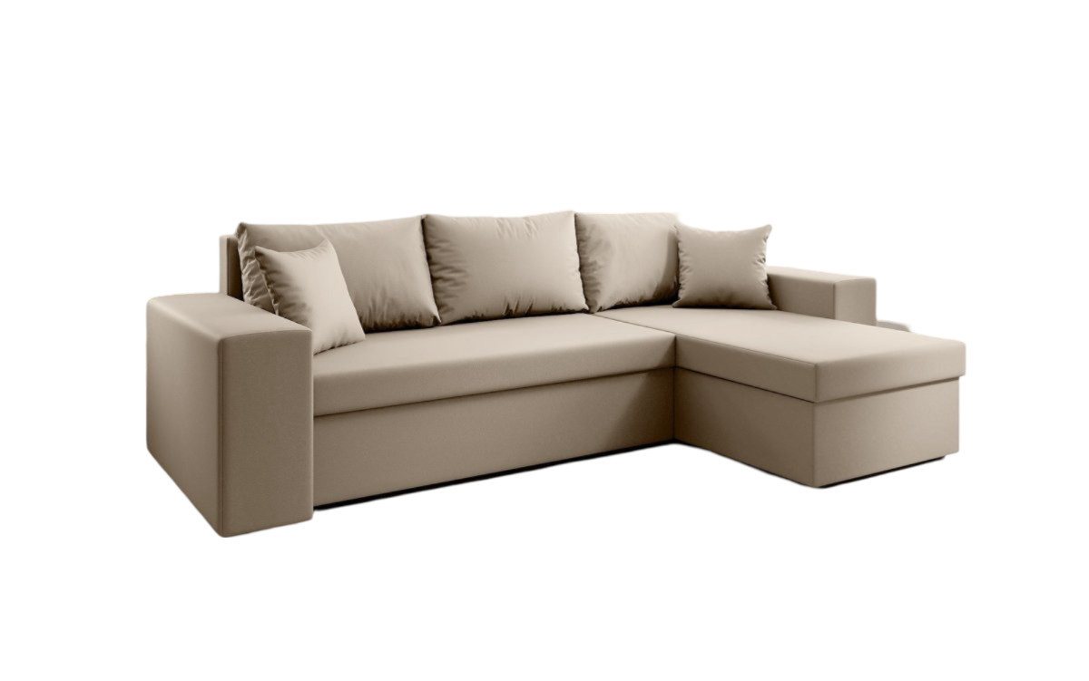 Luxusbetten24 Schlafsofa Designer Sofa Denver, mit Stauraum und Schlaffunktion